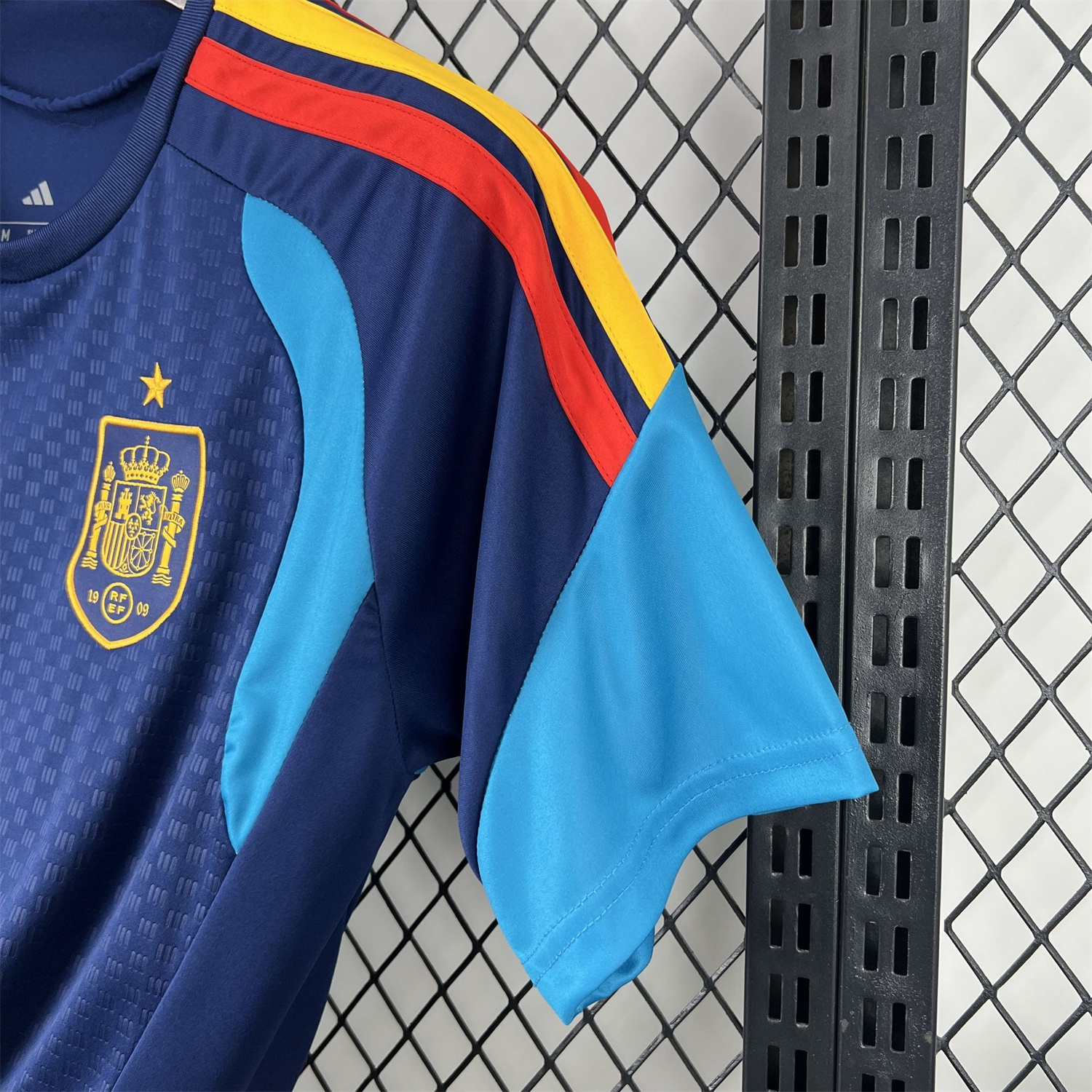 AlphaJersey-Spain 2026 Dark Blue Pre-Match Training Jersey - Fans Version