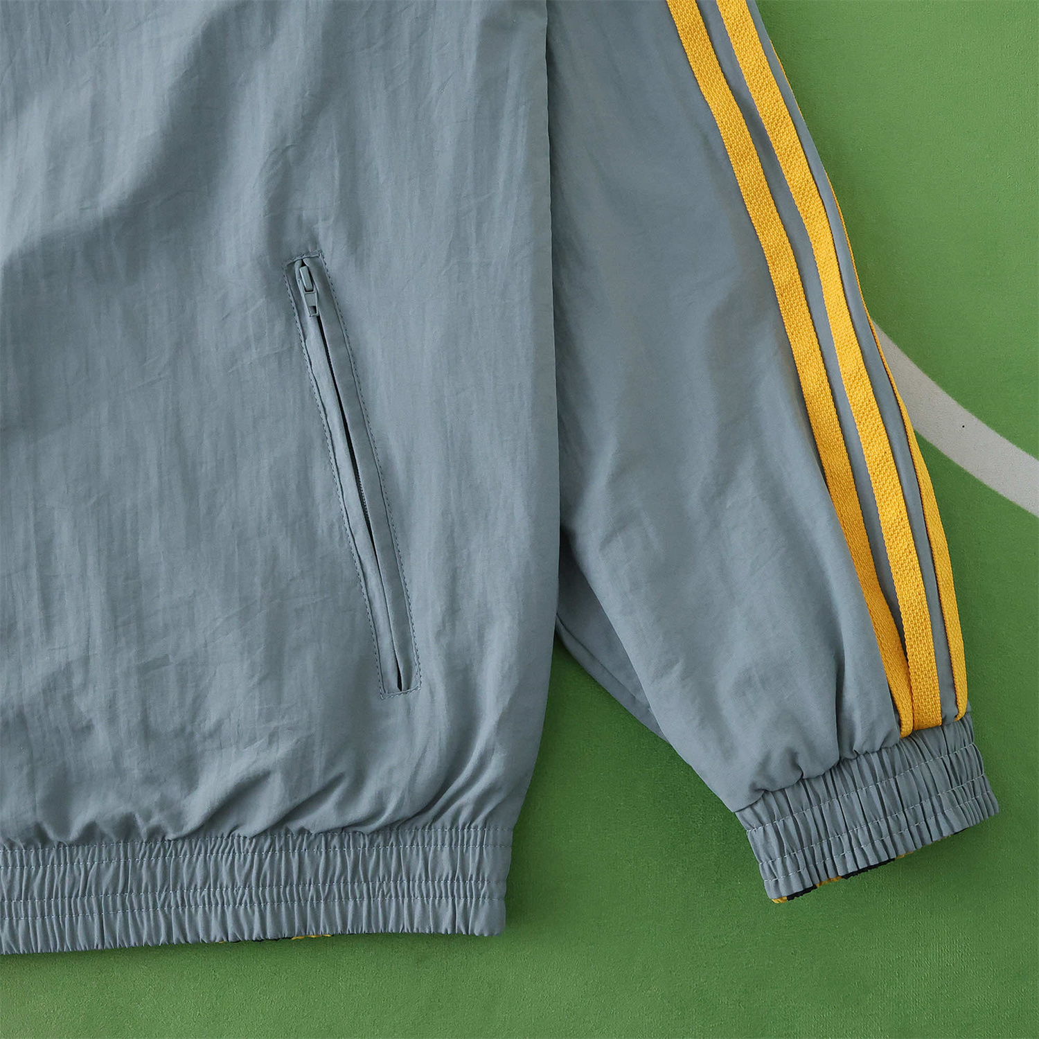 AlphaJersey-Retro Arsenal 1991-93 Away Double Sided Reversible Windbreaker - Yellow & Grey