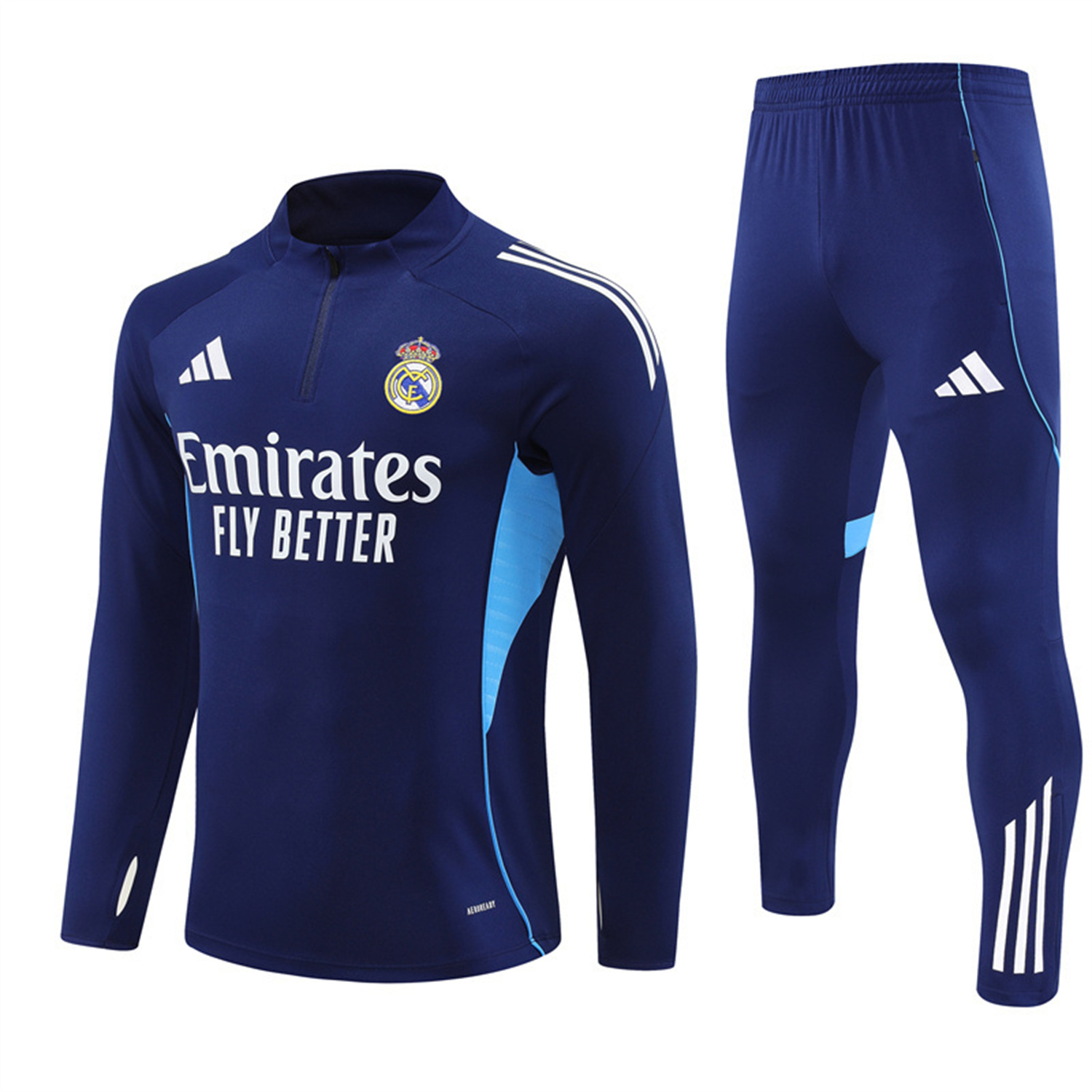 AlphaJersey-Real Madrid 25-26 Long Sleeve Training Set - Deep Blue Top & Pants