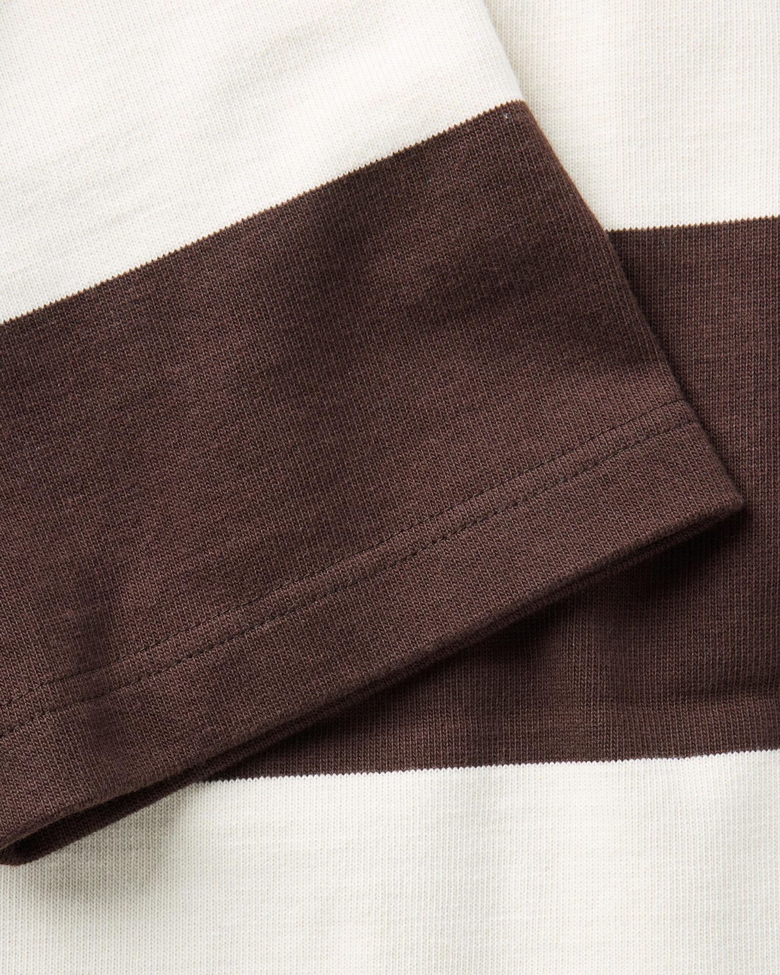 The Short Sleeve Rugby Shirt in Port Stripe | Modern Menswear by yycbvcnbmmnbm