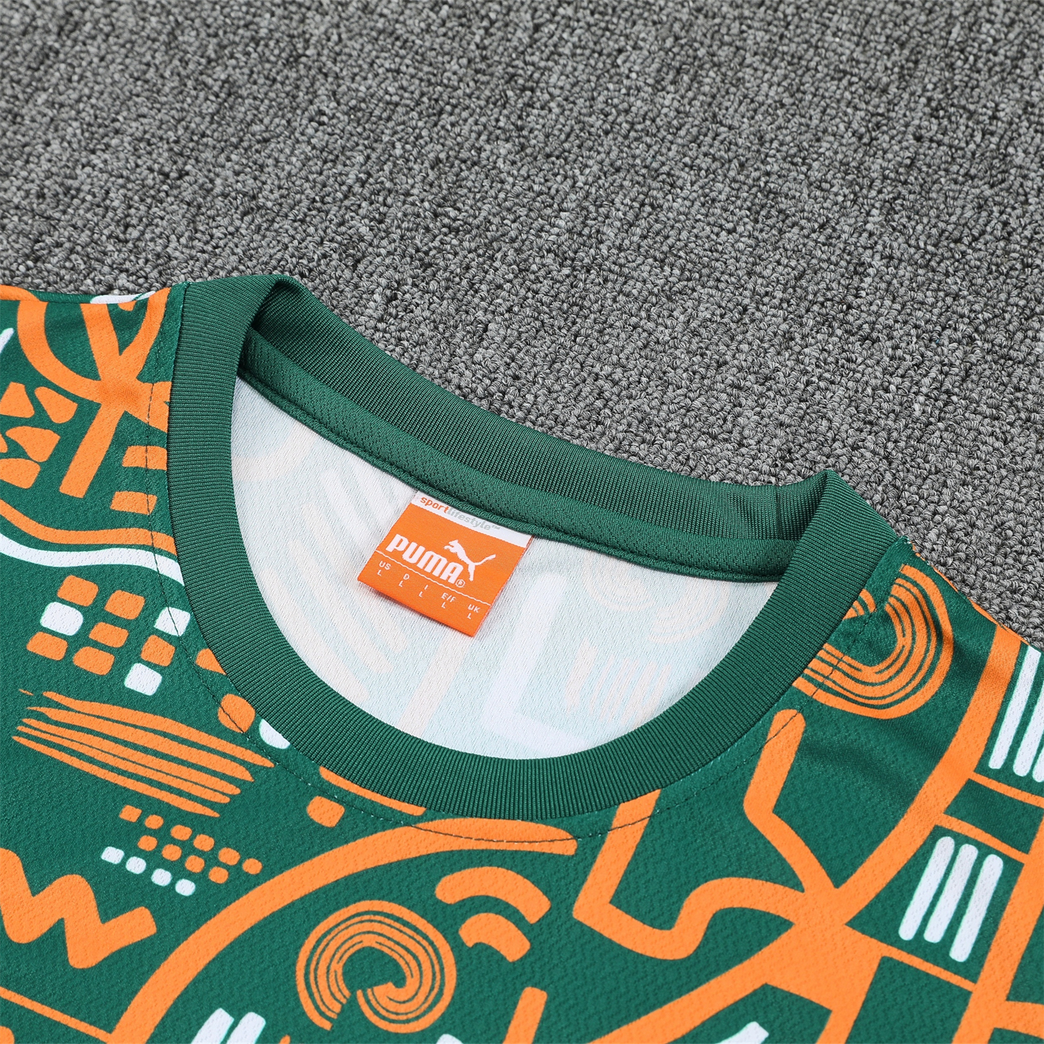 AlphaJersey-Ivory Coast 2026 Vest Training Set - Green Vest and Shorts