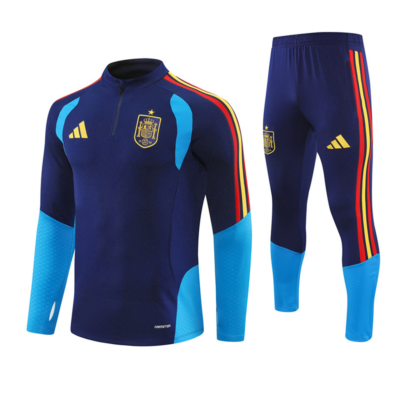 AlphaJersey-Spain 2026 Long Sleeve Training Set - Royal Blue Top & Pants