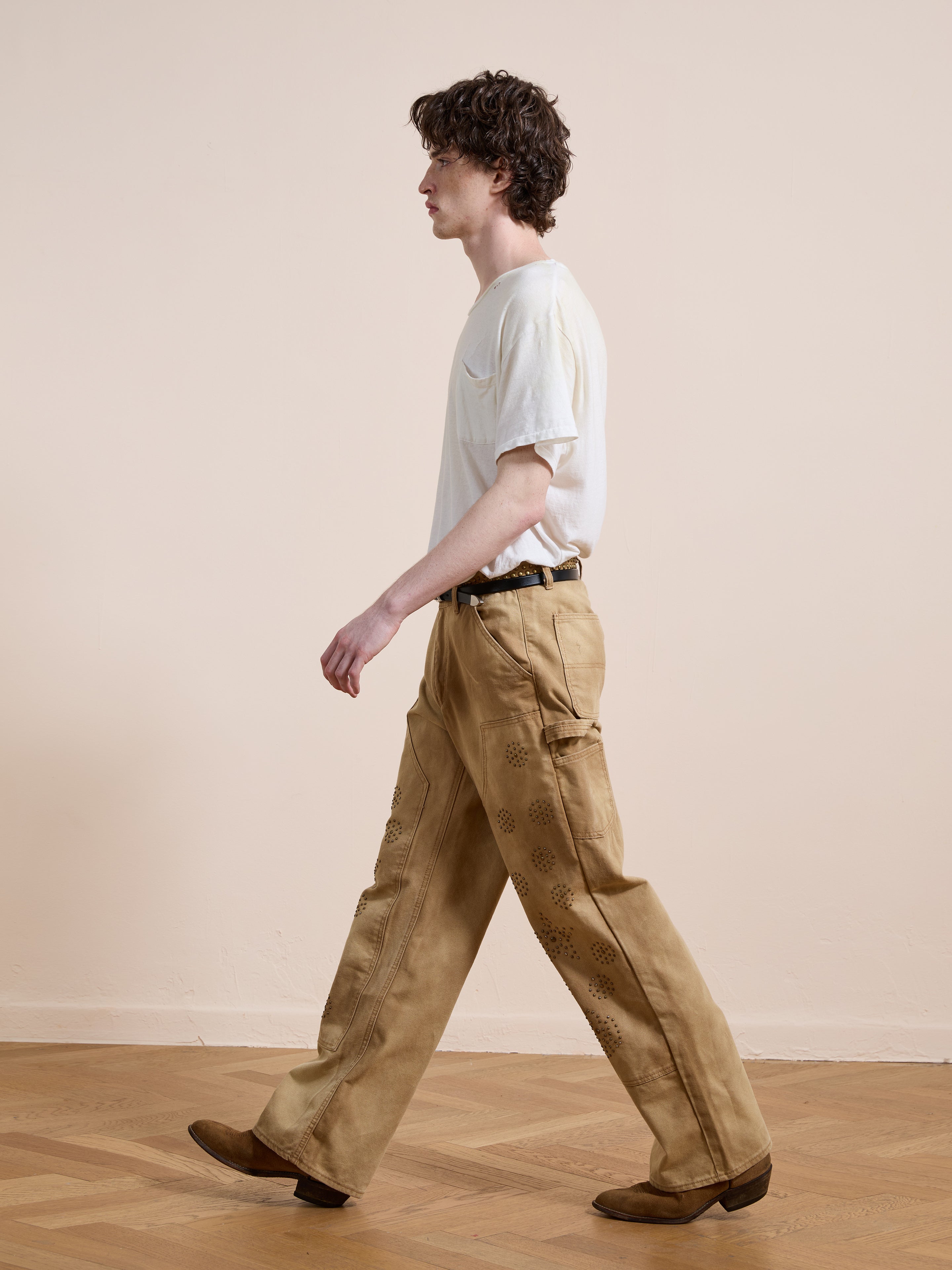 Canvas Studded Work Pants | Modern Menswear by yycbvcnbmmnbm
