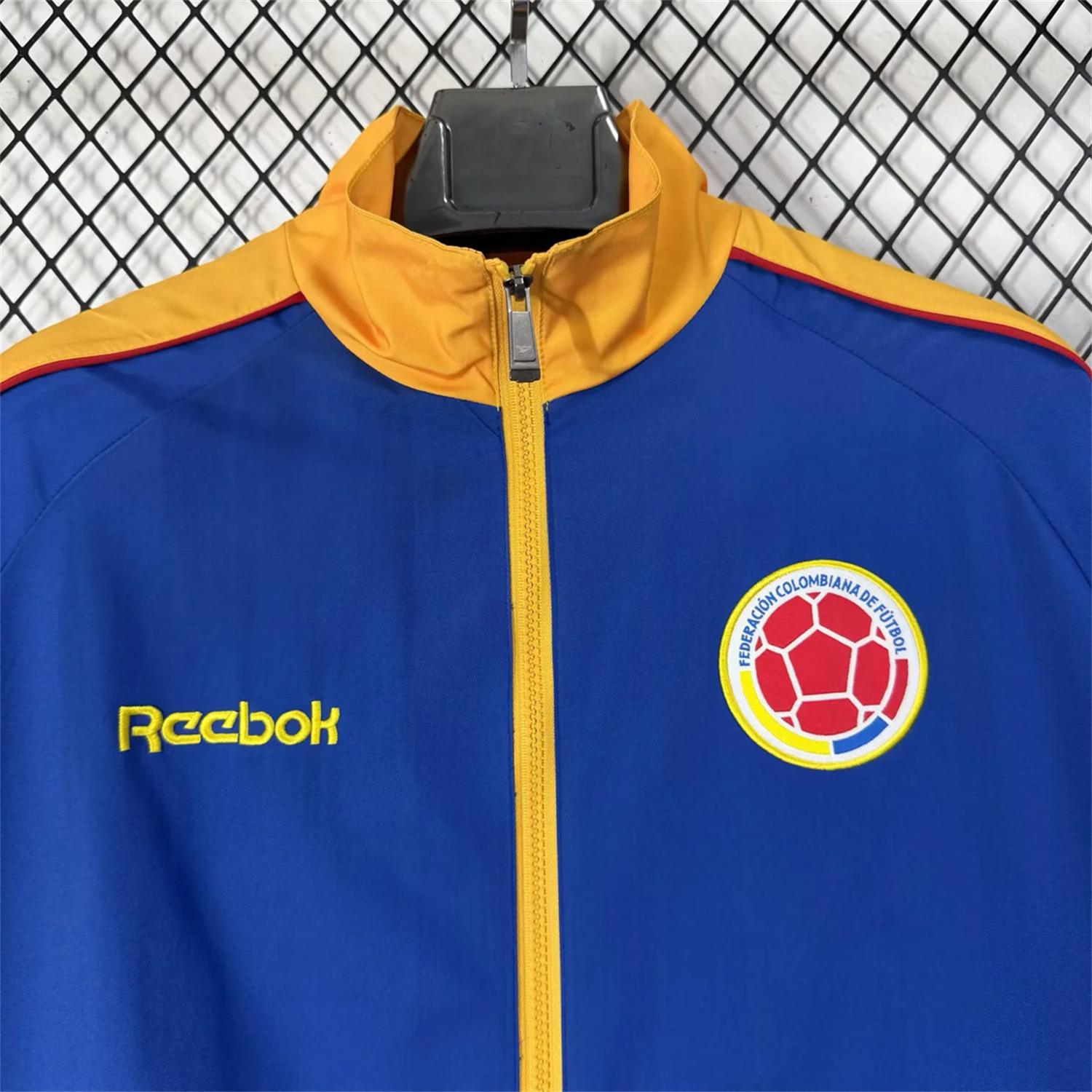 AlphaJersey-Colombia 2026 Windbreaker Jacket - Blue With Yellow