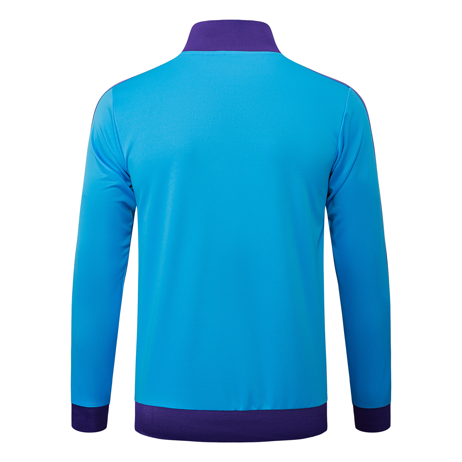 AlphaJersey-Real Madrid 25-26 Throwback Trefoil Jacket Training Tracksuit - Blue Jackets & Purple Pants