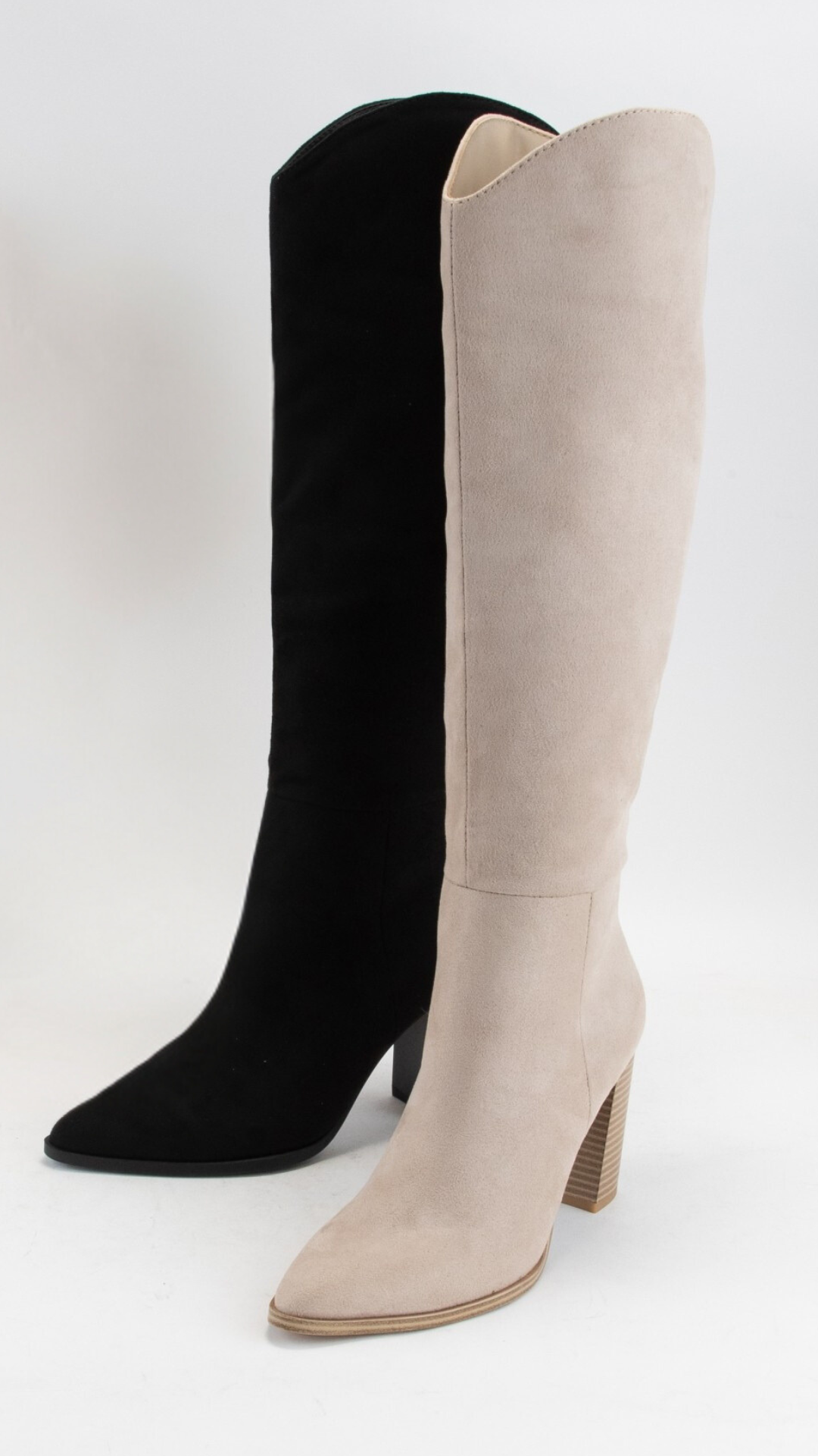 Black Knee High Suede Boot | Elegant Women's Fashion by coolavocek