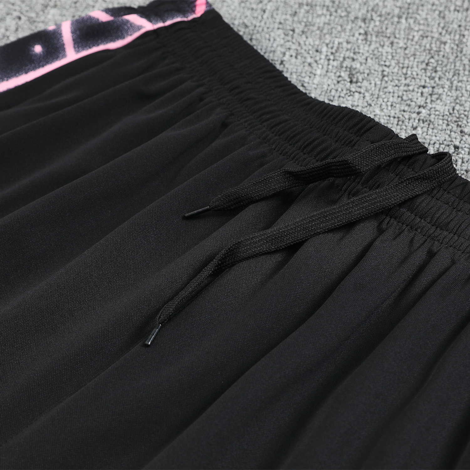 AlphaJersey-Paris Saint-Germain PSG 25-26 Vest Training Set - Pink Fluorescent Rays Black Vest & Black Shorts