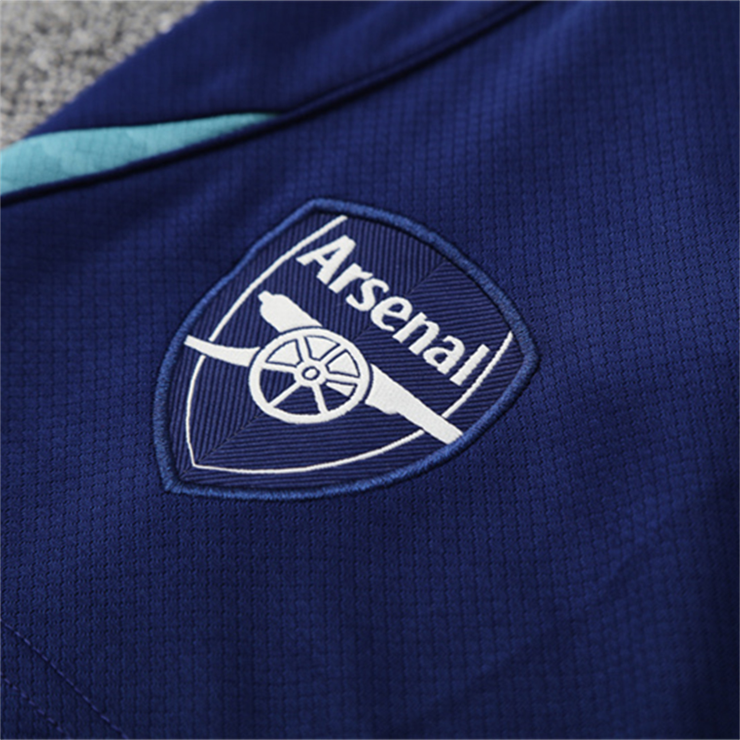 AlphaJersey-Arsenal 25-26 Kids Short-Sleeve Training Set - Green Top and Deep Blue Shorts