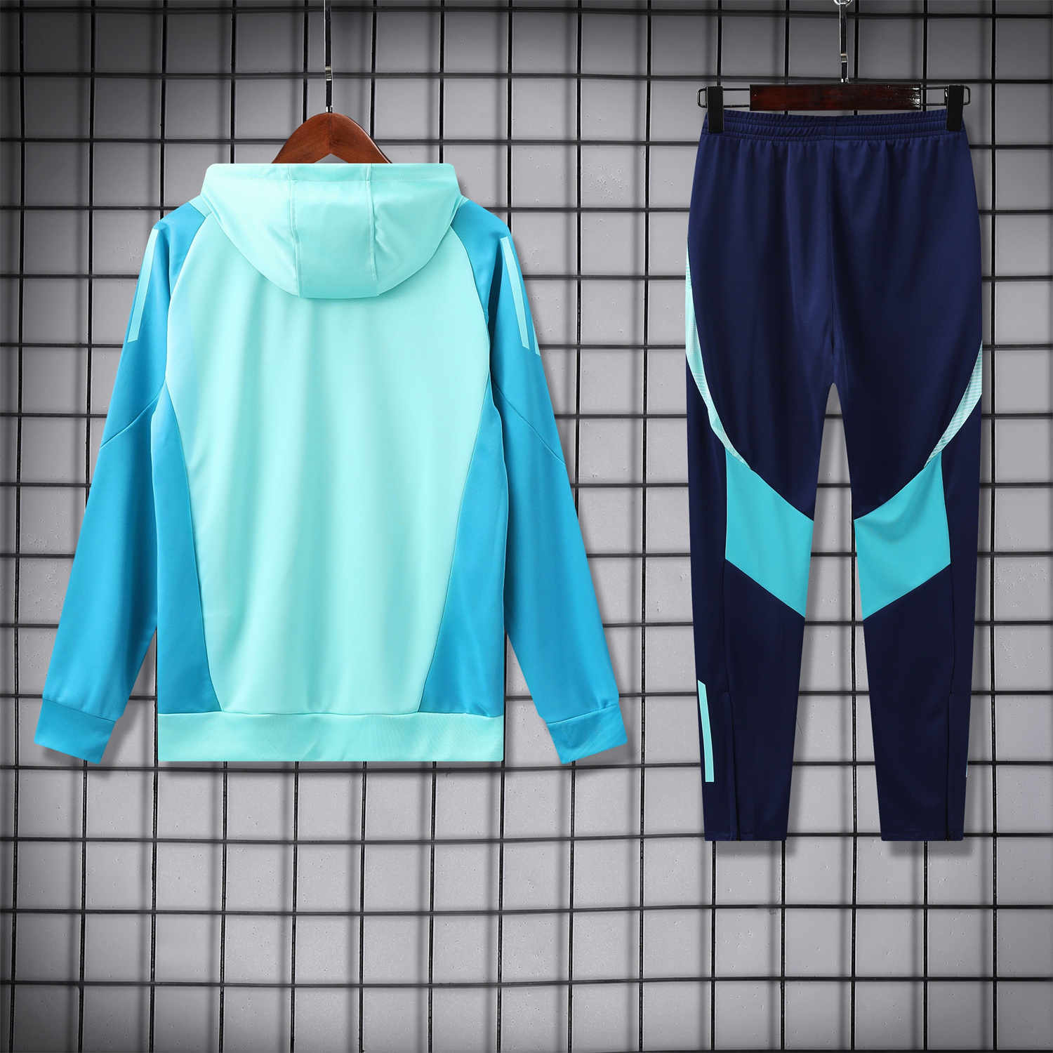 AlphaJersey-Flamengo 25-26 Traning Hoodie Set - Light Blue With Royal Blue