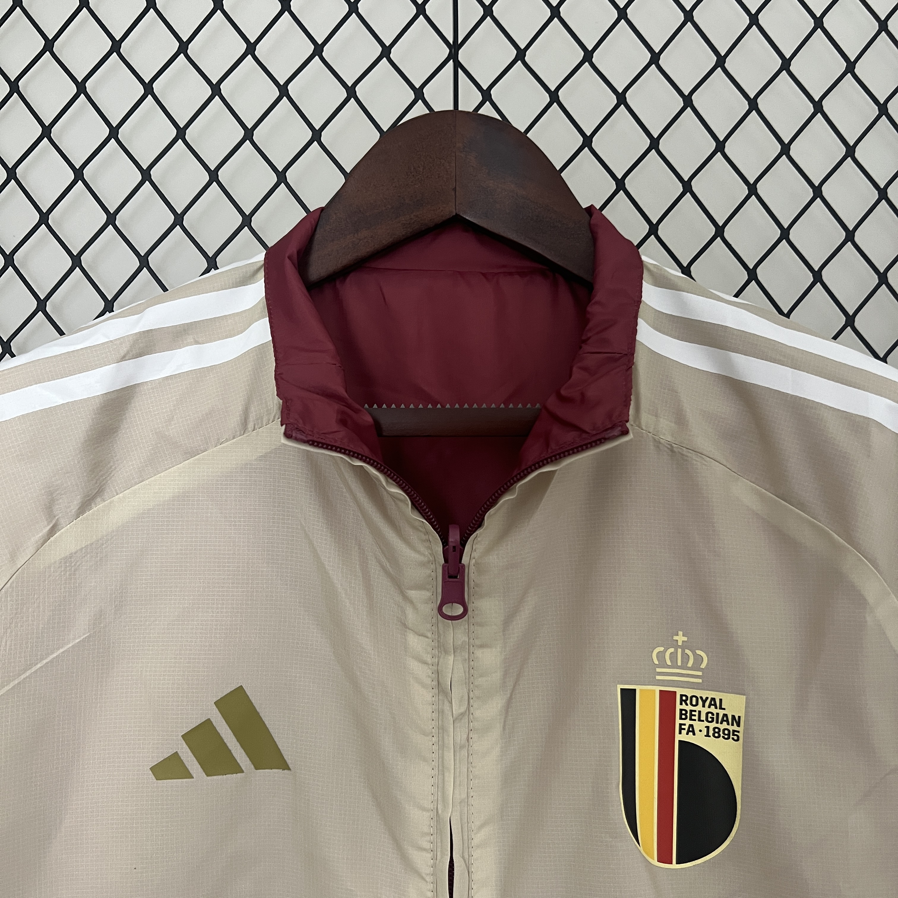 AlphaJersey-Belgium 2024 Double Sided Reversible Windbreaker - Red & Yellow