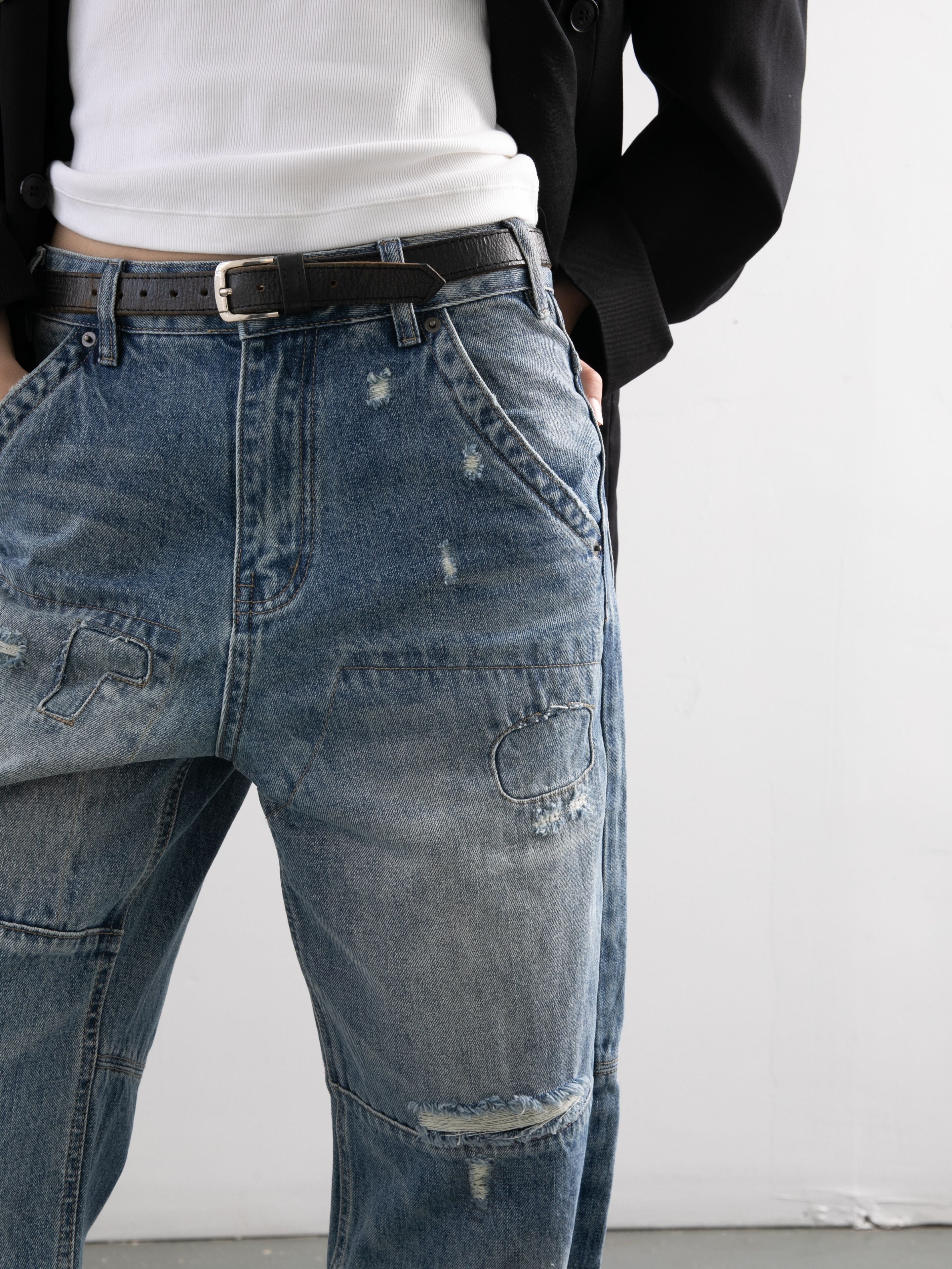 Painter Repaired Jeans | Modern Menswear by yycbvcnbmmnbm