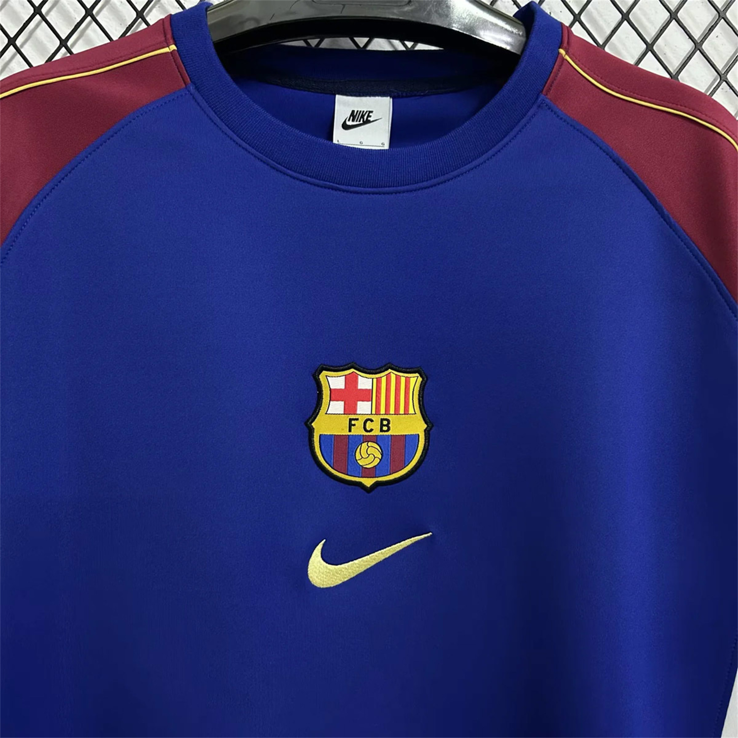 AlphaJersey-Barcelona 25-26 Blue And Red Unisex Pullover Hoodie