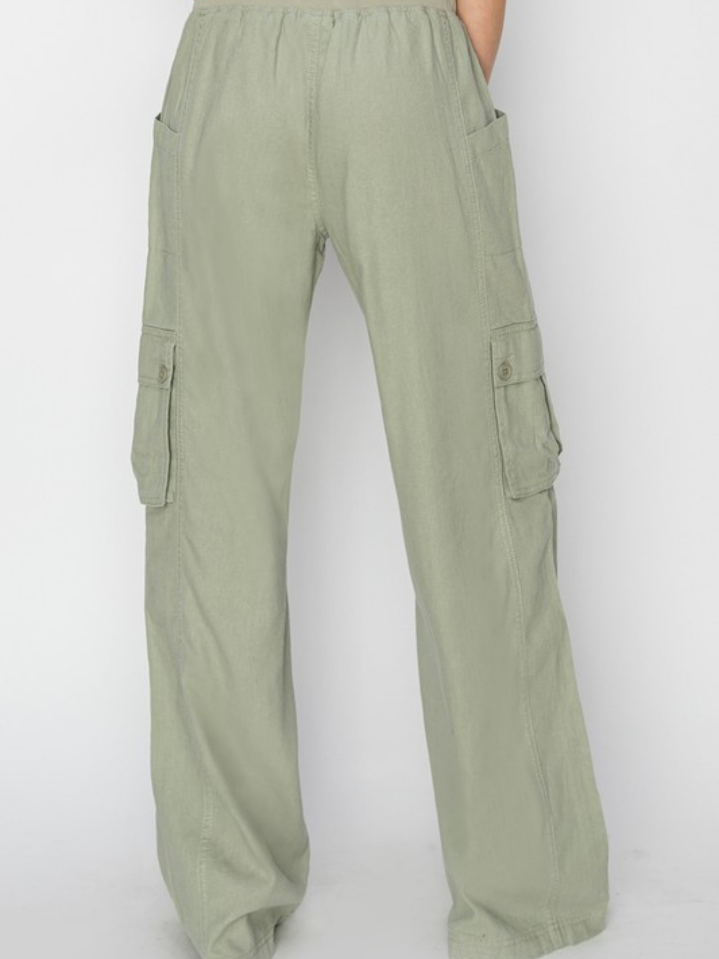 Green Linen Cargos | Elegant Women's Fashion by coolavocek