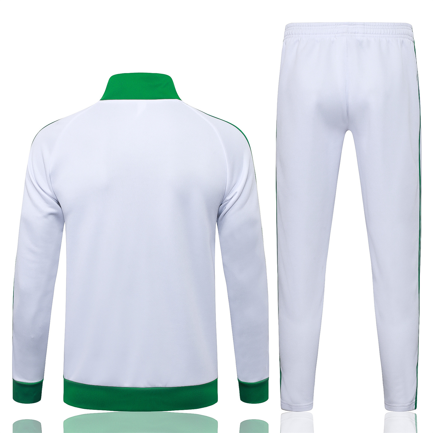 AlphaJersey-Senegal 2026 Jacket Training Tracksuit - White With Green Jackets & Pants