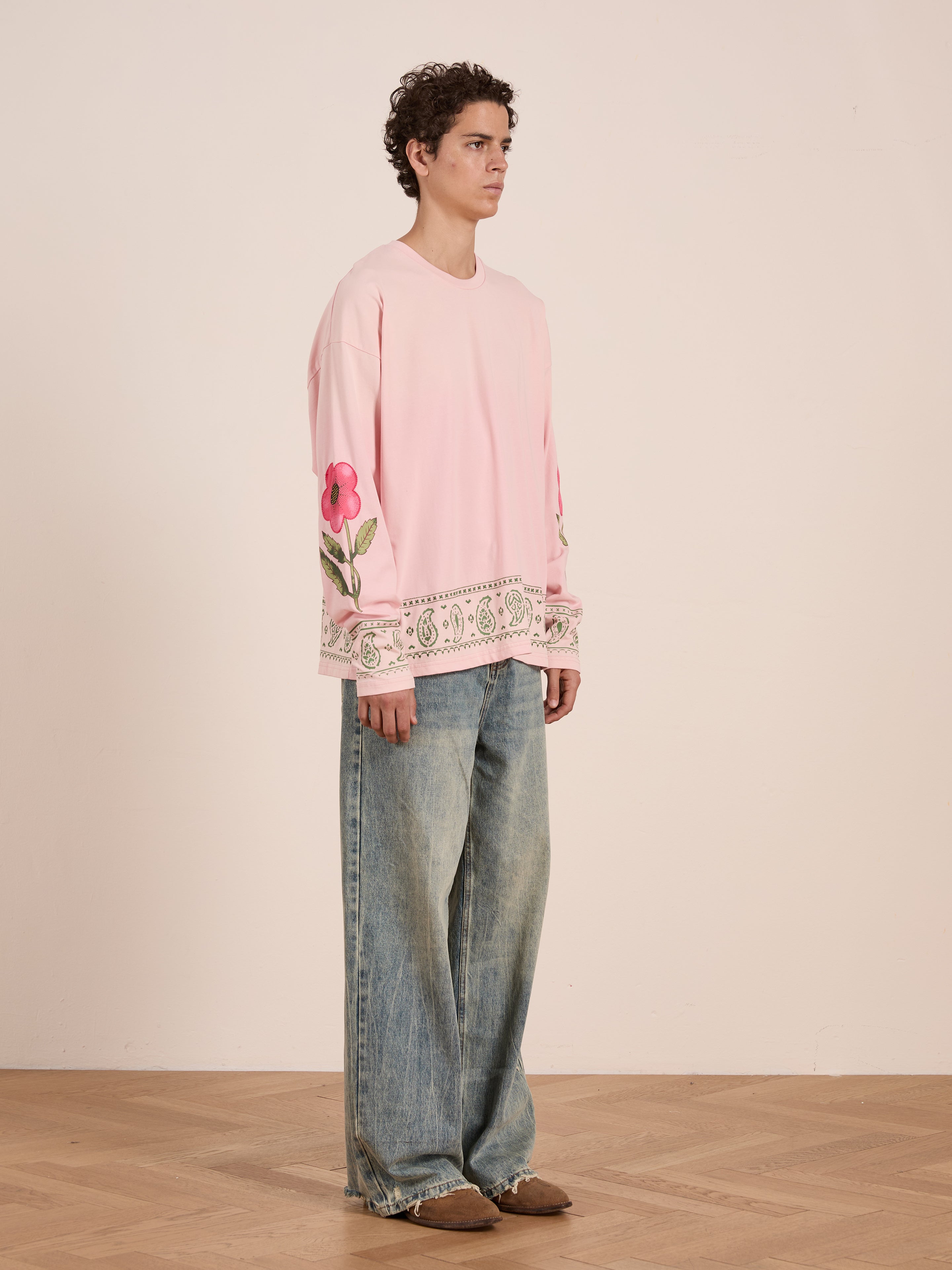 Garden Bloom Embroidered LS Tee | Modern Menswear by yycbvcnbmmnbm
