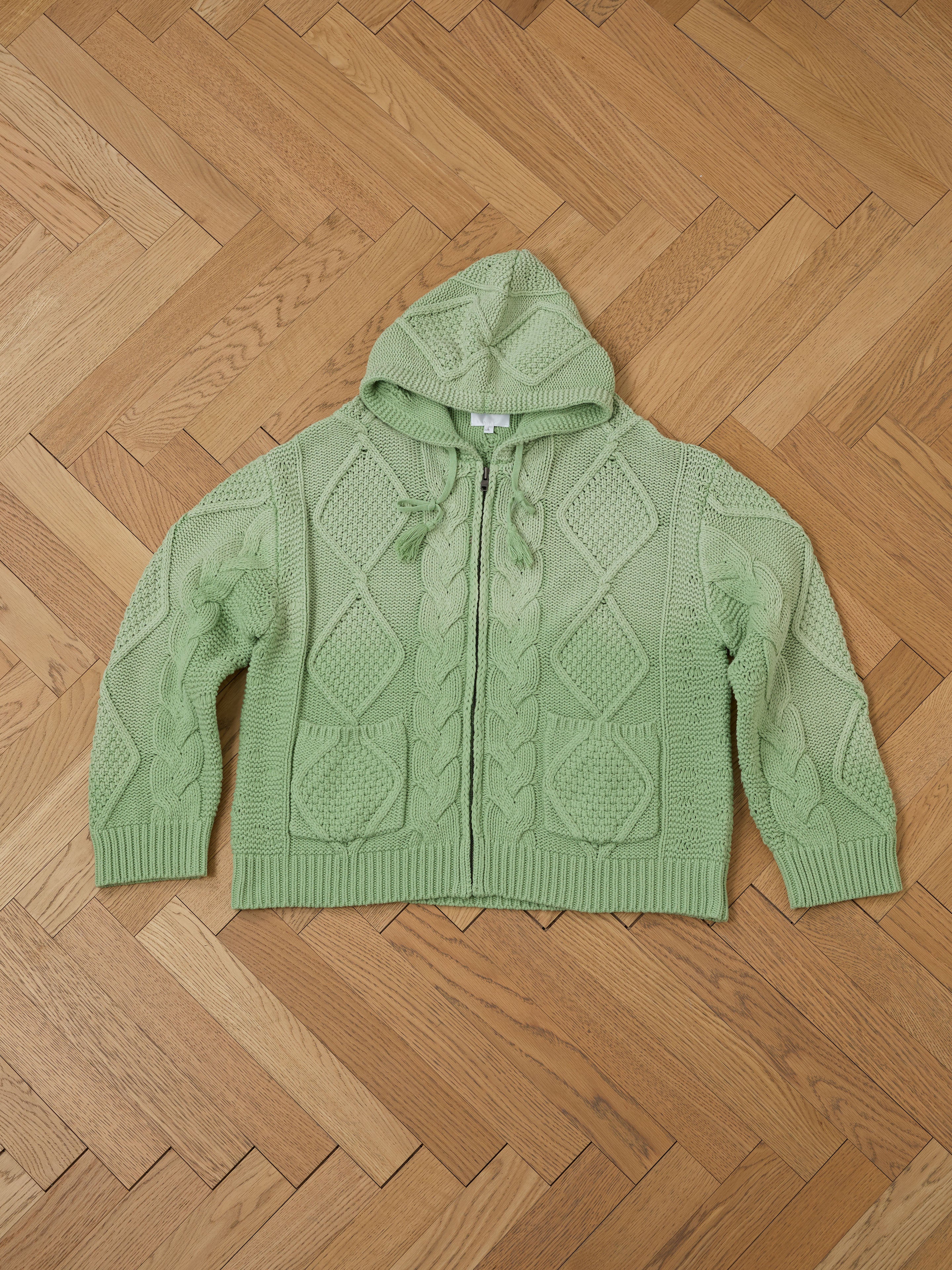 Zip Up Cable Knit Hoodie | Modern Menswear by yycbvcnbmmnbm