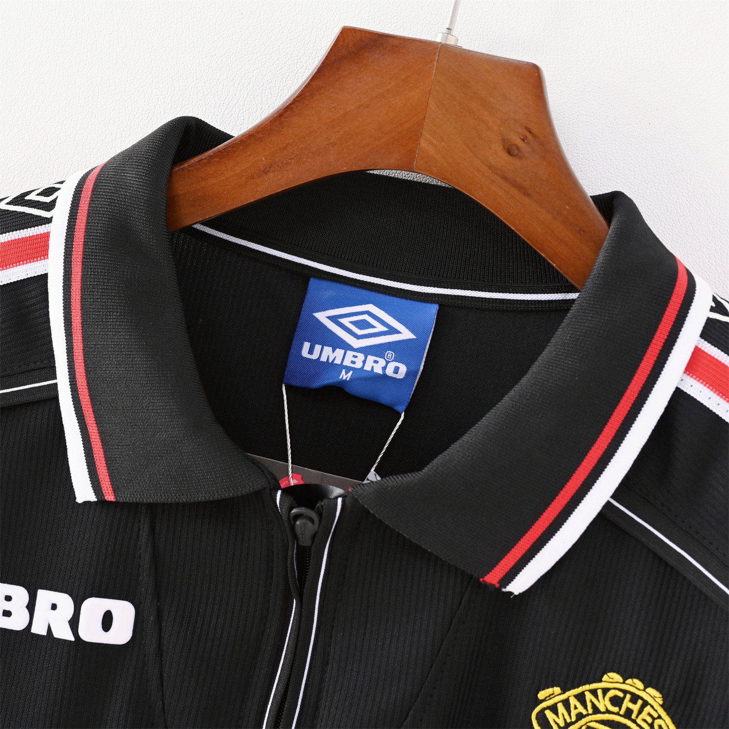 AlphaJersey-Retro Manchester United 1998-99 Black Long Sleeves Jersey