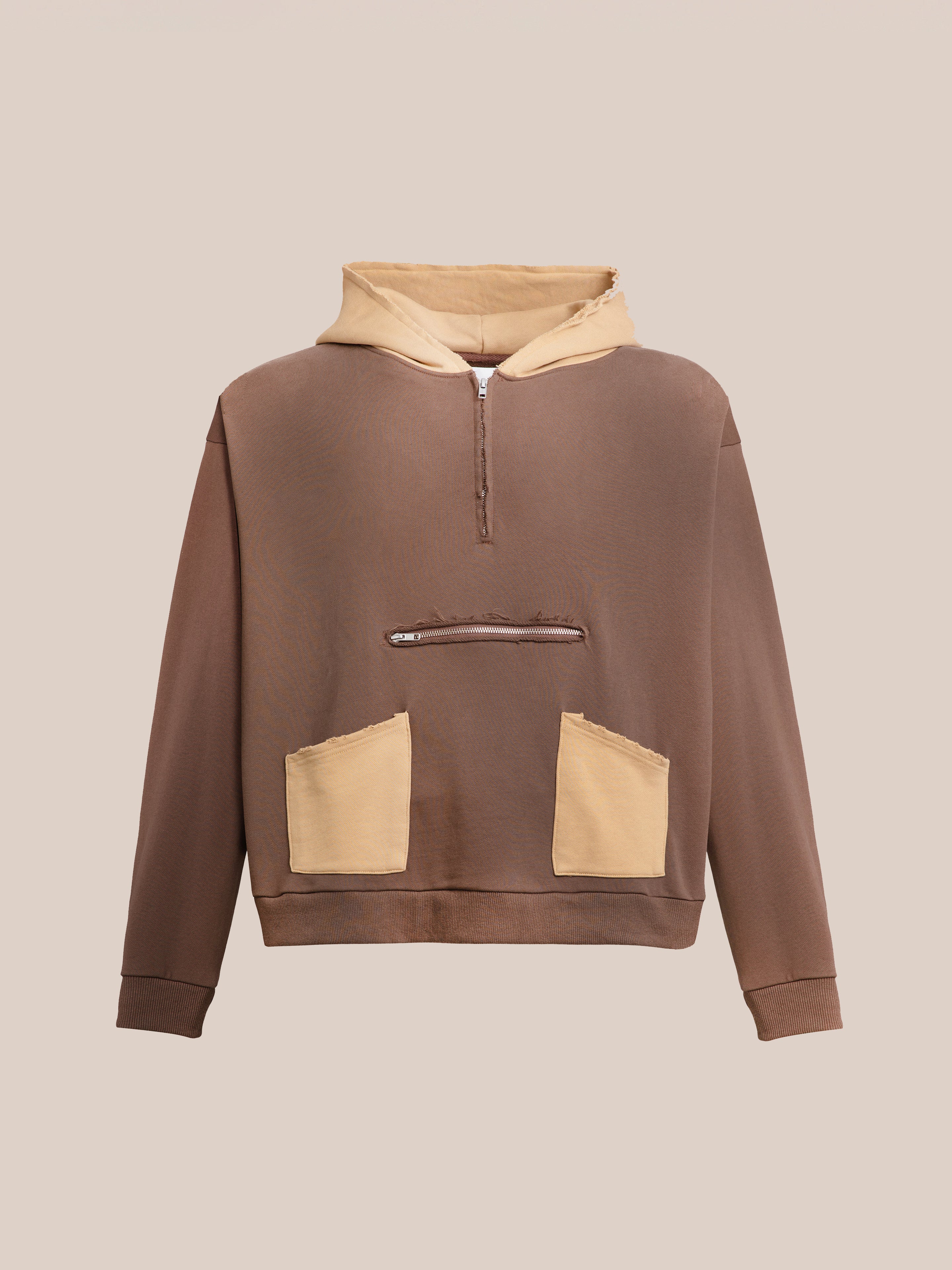 Quarter Zip Two Tone Hoodie | Modern Menswear by yycbvcnbmmnbm