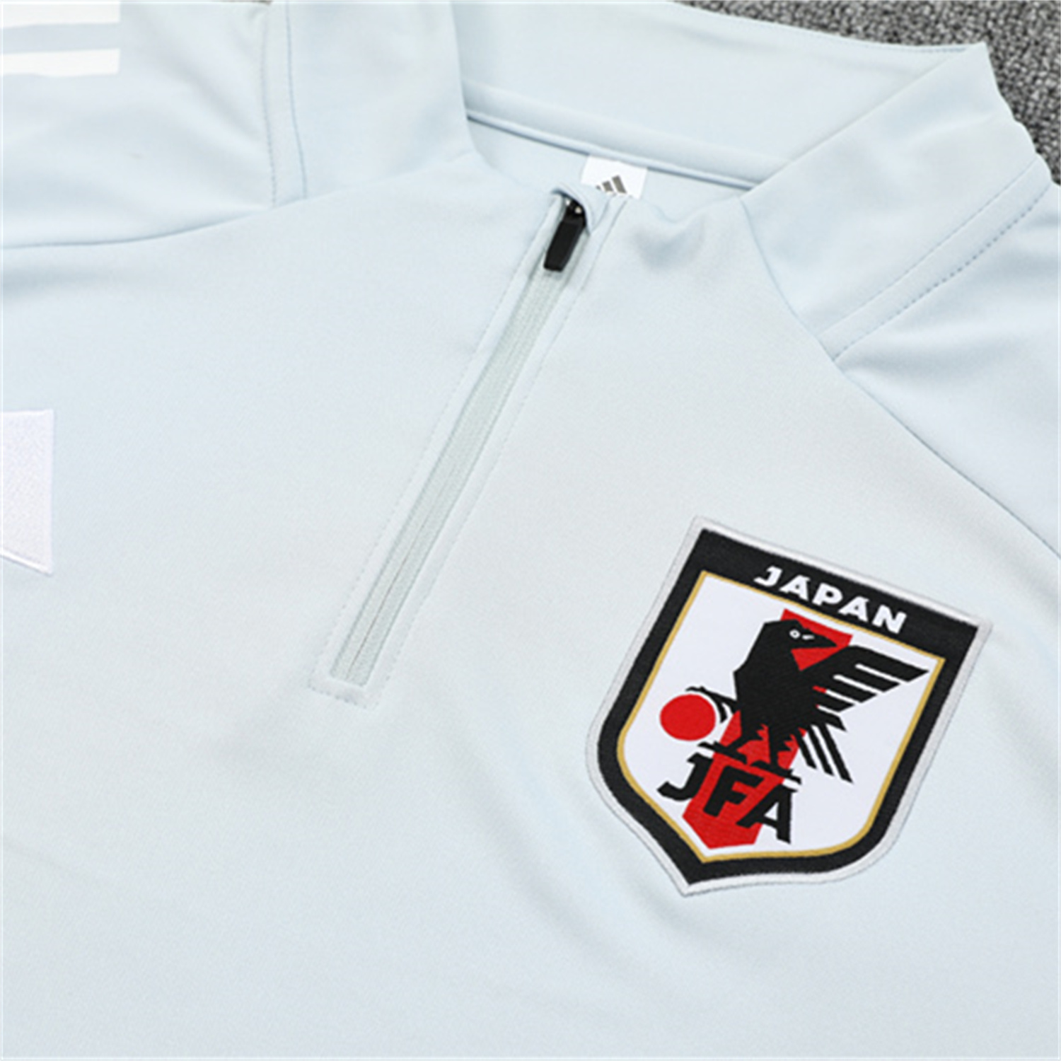 AlphaJersey-Japan 25-26 Long Sleeve Training Set - Light Grey Top and Black Pants