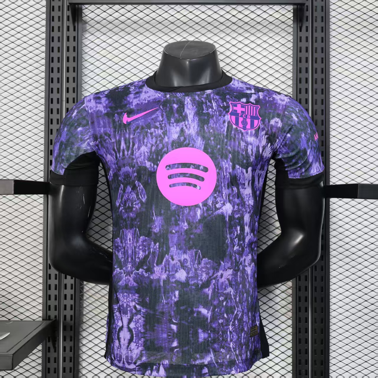 AlphaJersey-Barcelona 25-26 Purple Rock Pattern Jersey - Player Version
