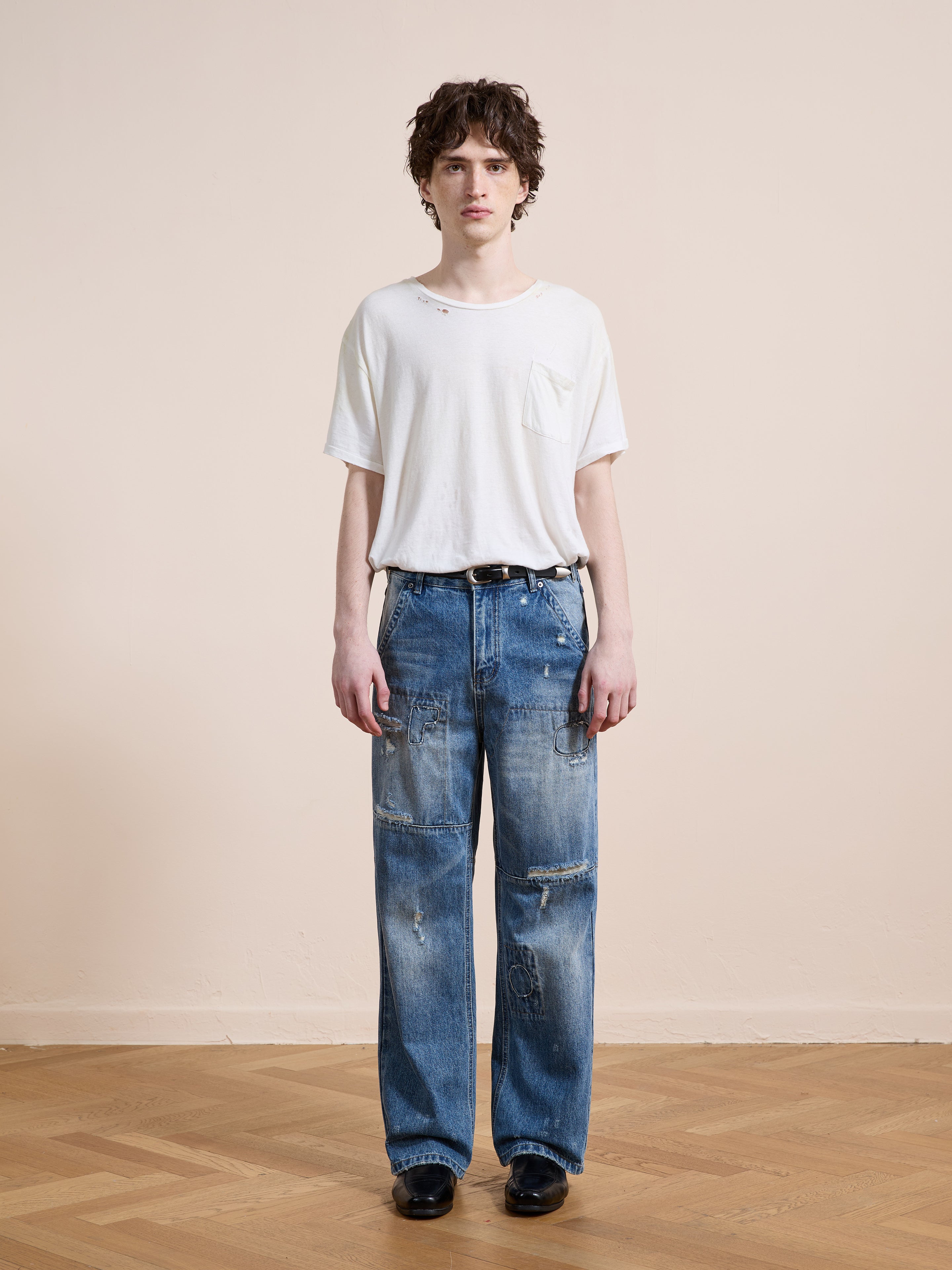 Painter Repaired Jeans | Modern Menswear by yycbvcnbmmnbm