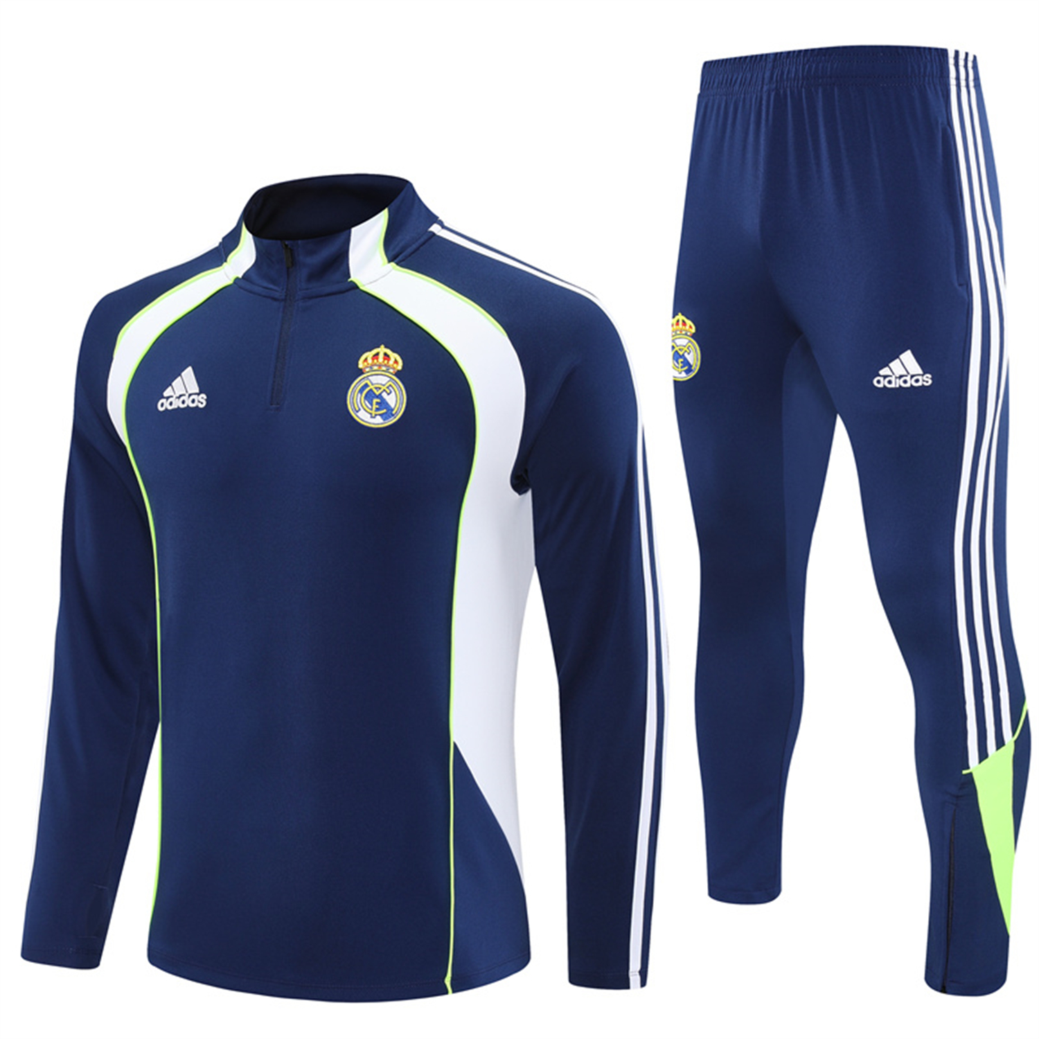 AlphaJersey-Real Madrid 25-26 Long Sleeve Training Set - Throwback Royal Blue Top and Pants