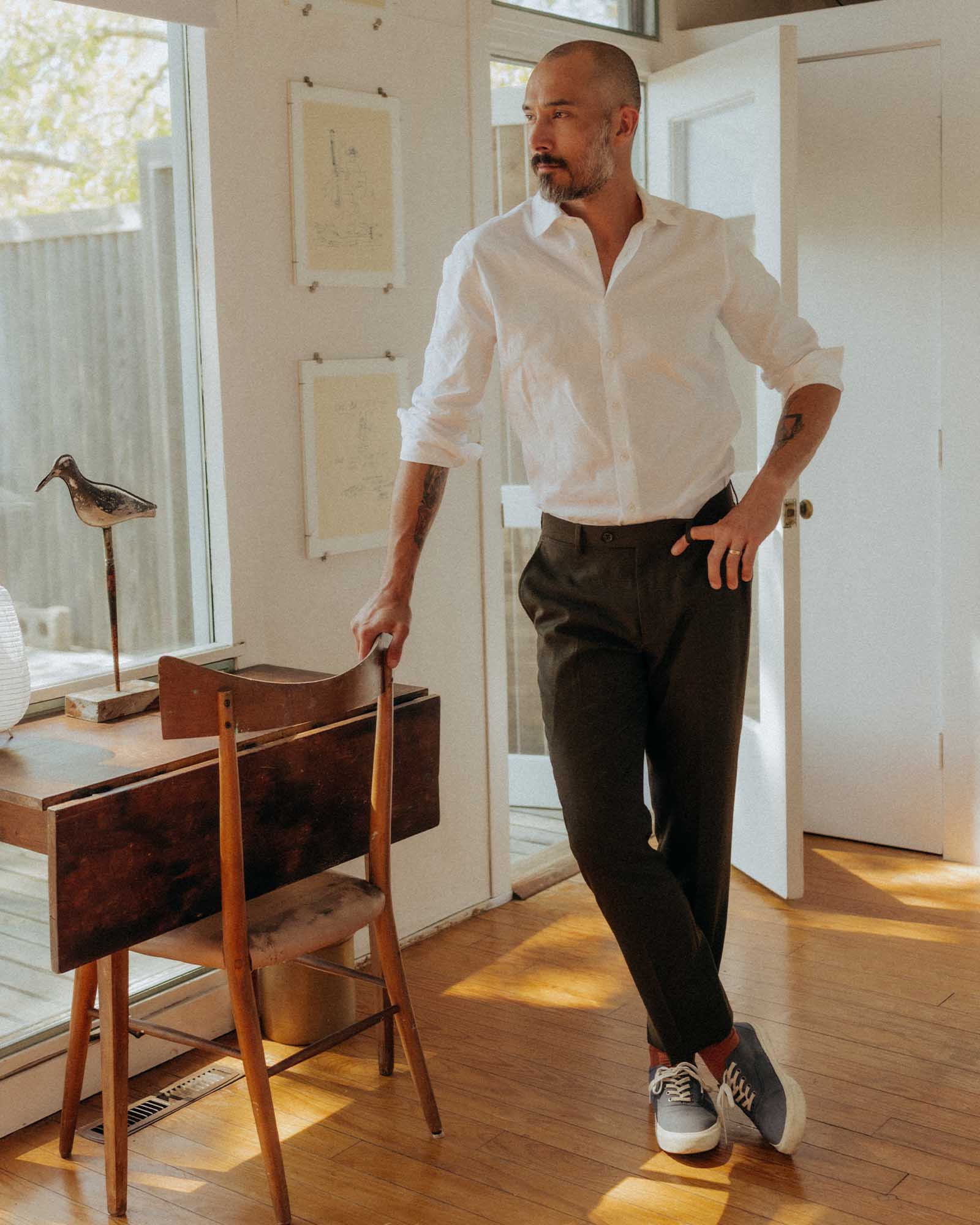 The Hyde Shirt in White Pinpoint Oxford | Modern Menswear by yycbvcnbmmnbm