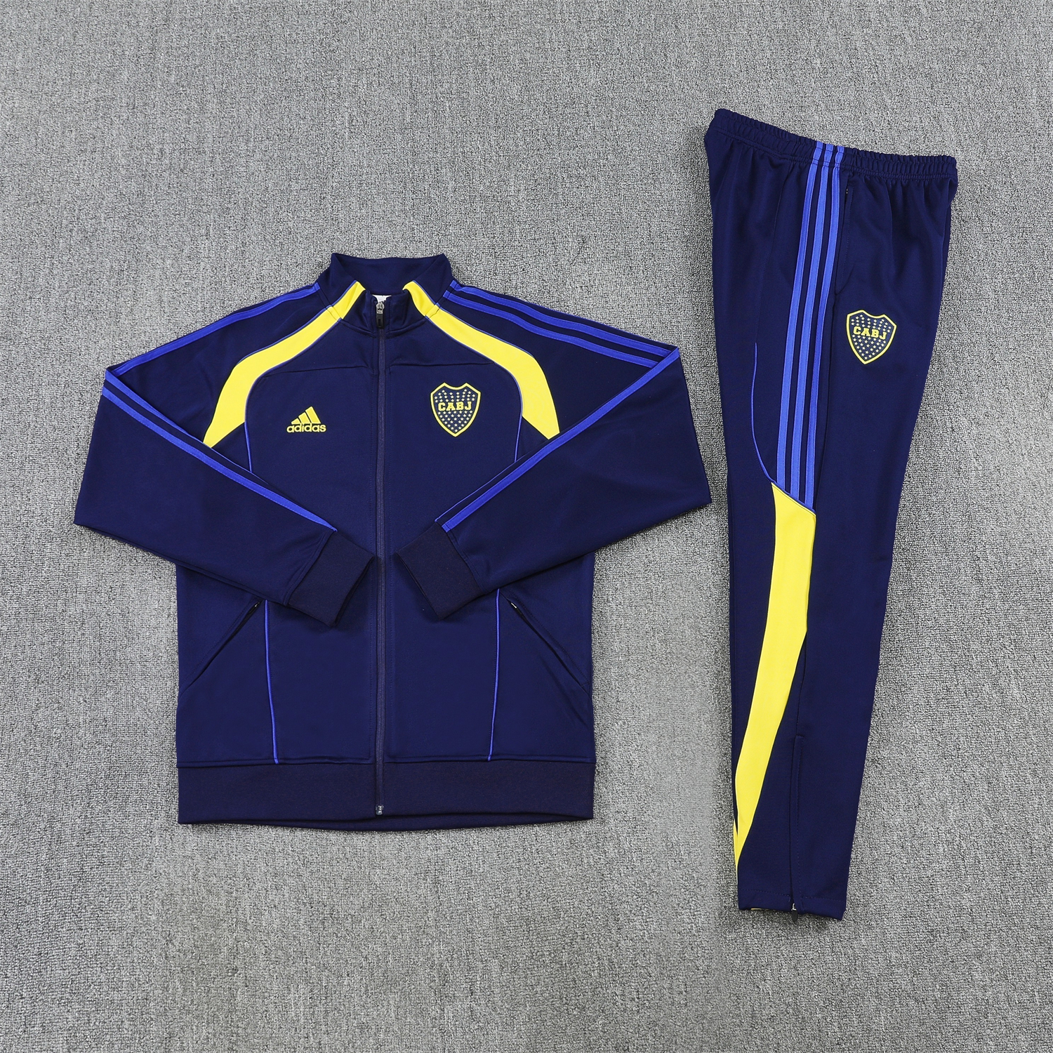 AlphaJersey-Boca Juniors 2026 Jacket Training Tracksuit - Dark Blue With Yellow Jackets & Pants