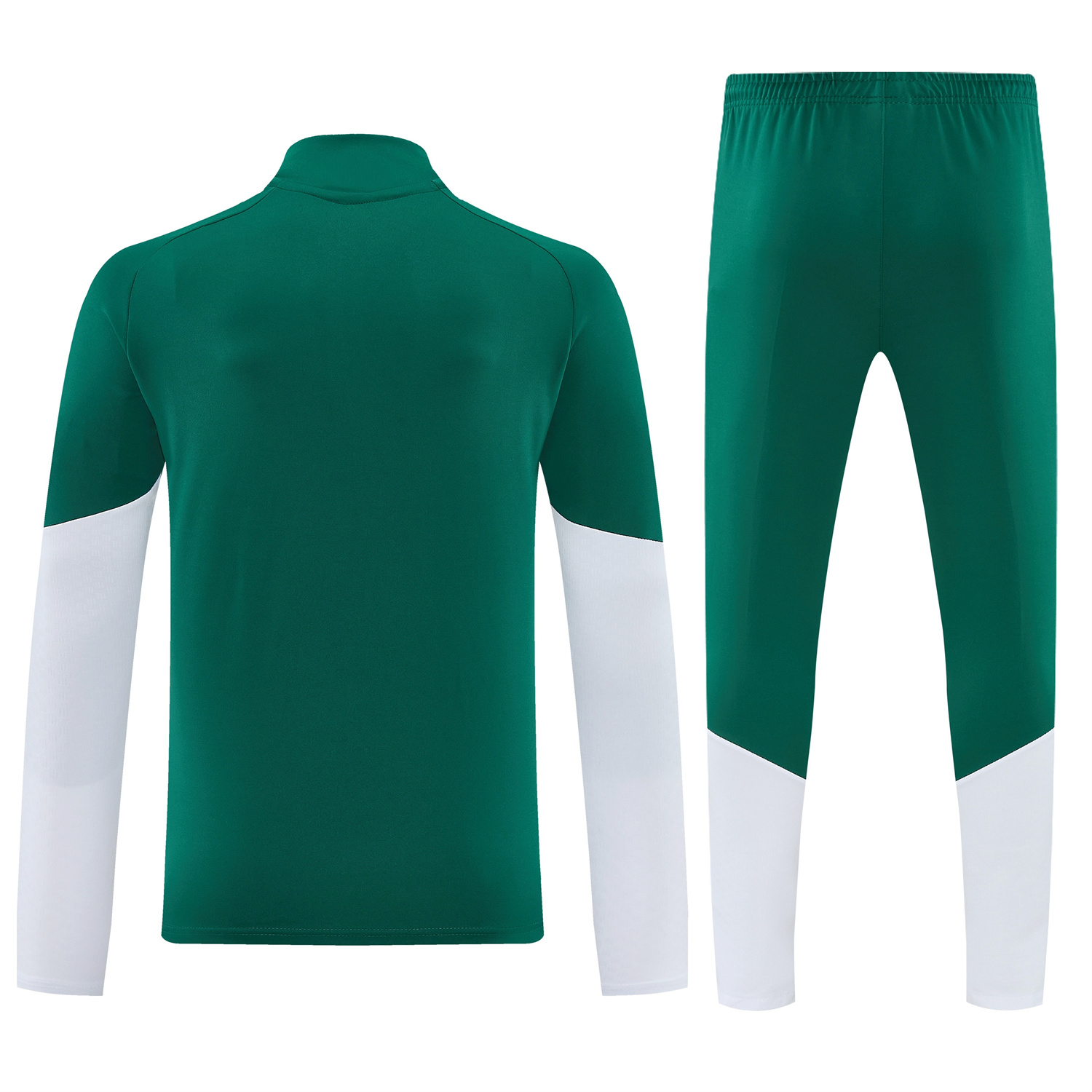 AlphaJersey-Italy 2026 Long Sleeve Training Set - Green With White Top & Pants
