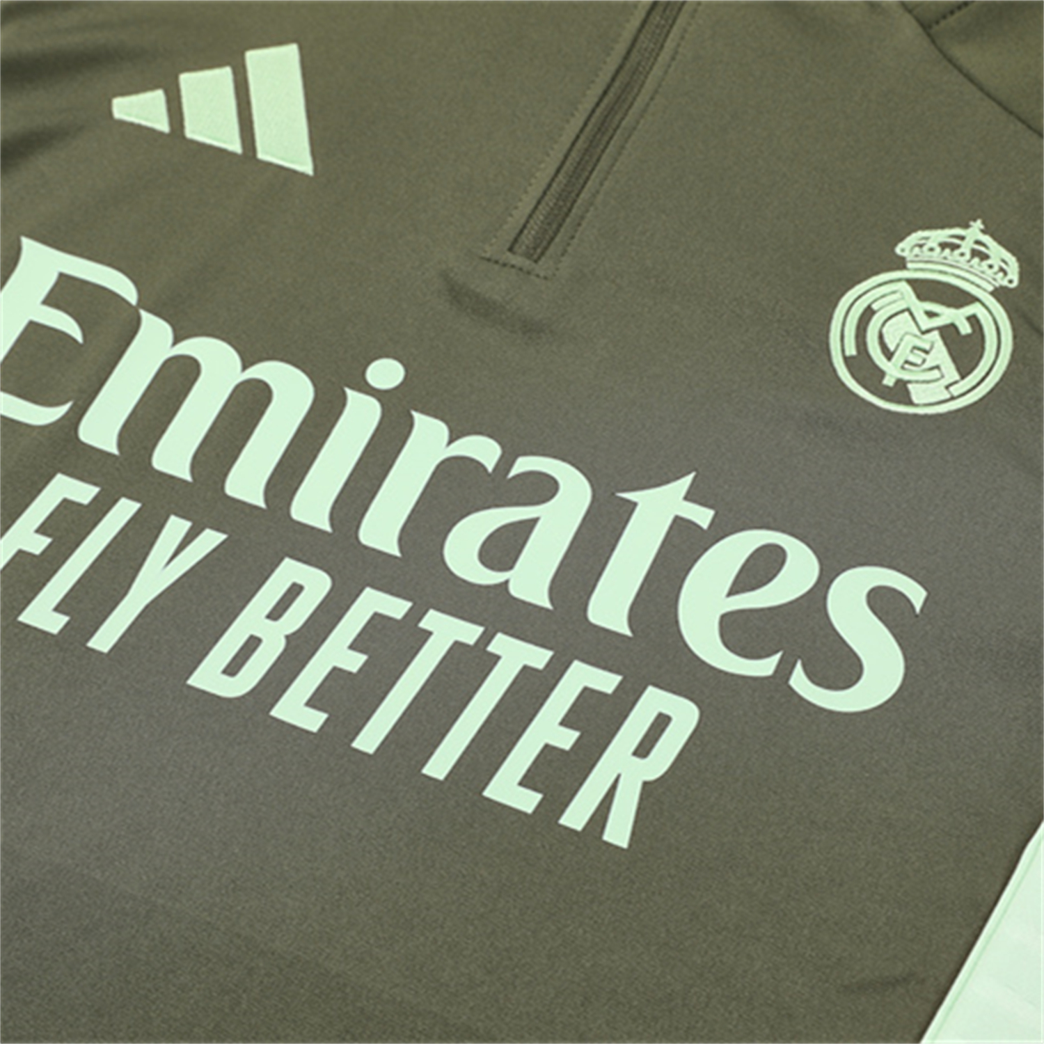 AlphaJersey-Real Madrid 25-26 Long Sleeve Training Set - Army Green Top & Pants