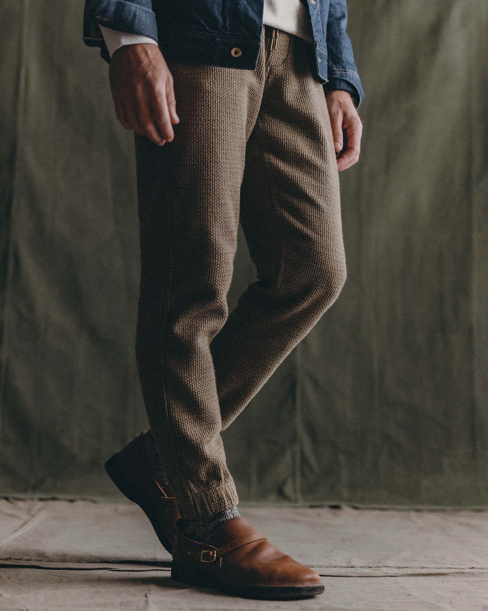 The Apres Pant in Cypress Sashiko | Modern Menswear by yycbvcnbmmnbm