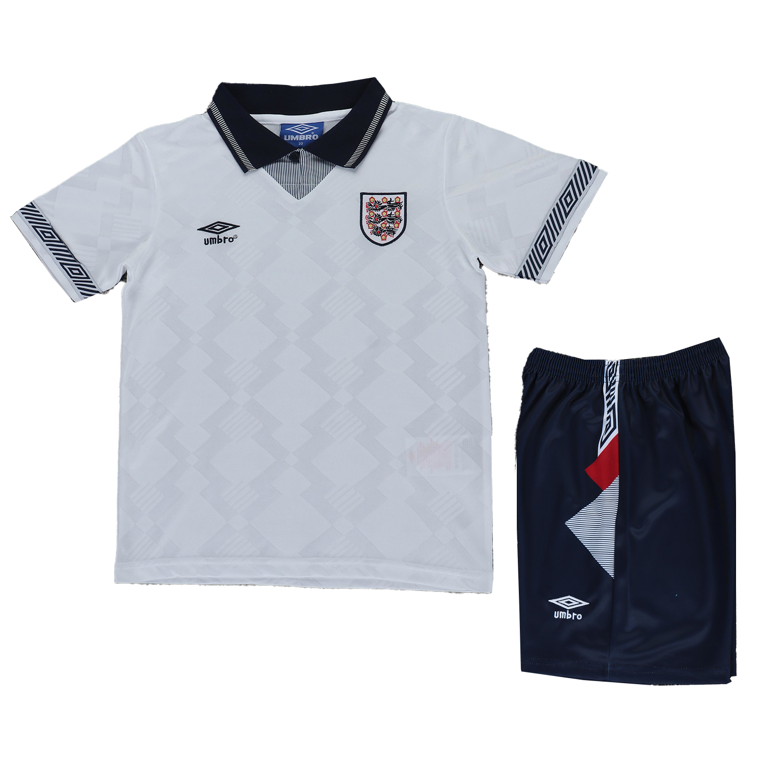 AlphaJersey-Retro England 1990 Home Kids Kit