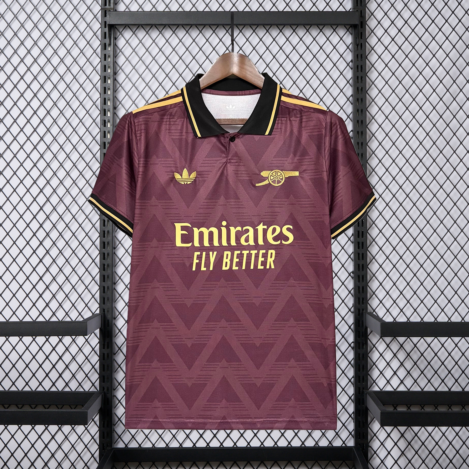 AlphaJersey-Arsenal 26-27 Yellow Sponsors Wine Red Special Jersey - Fans Version
