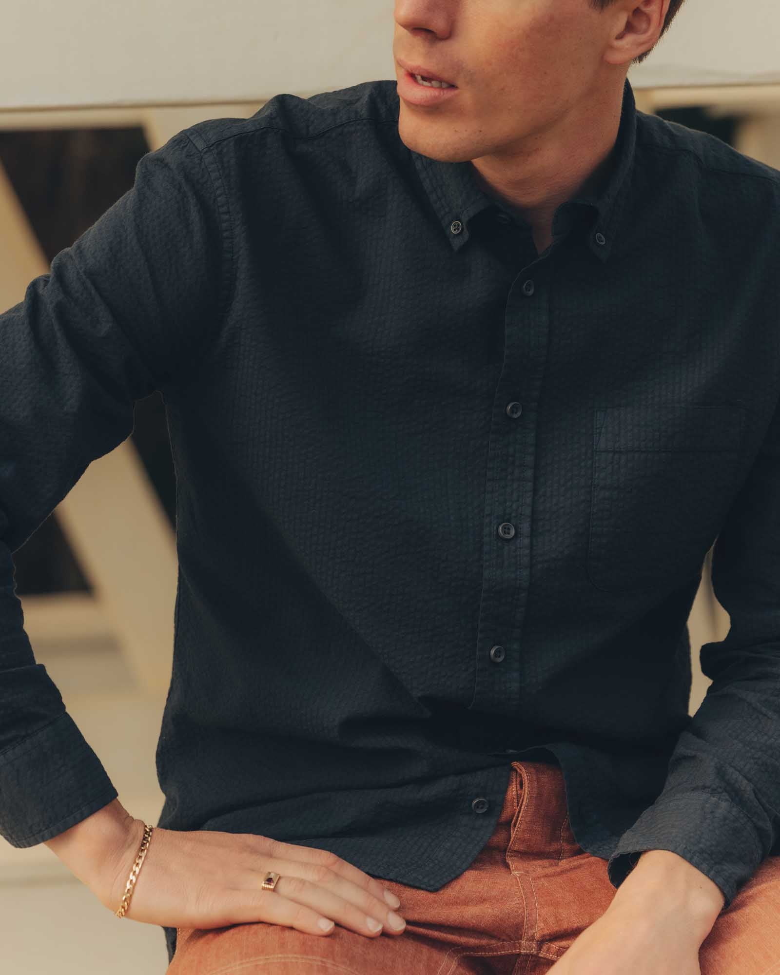 The Jack in Dark Navy Seersucker | Modern Menswear by yycbvcnbmmnbm