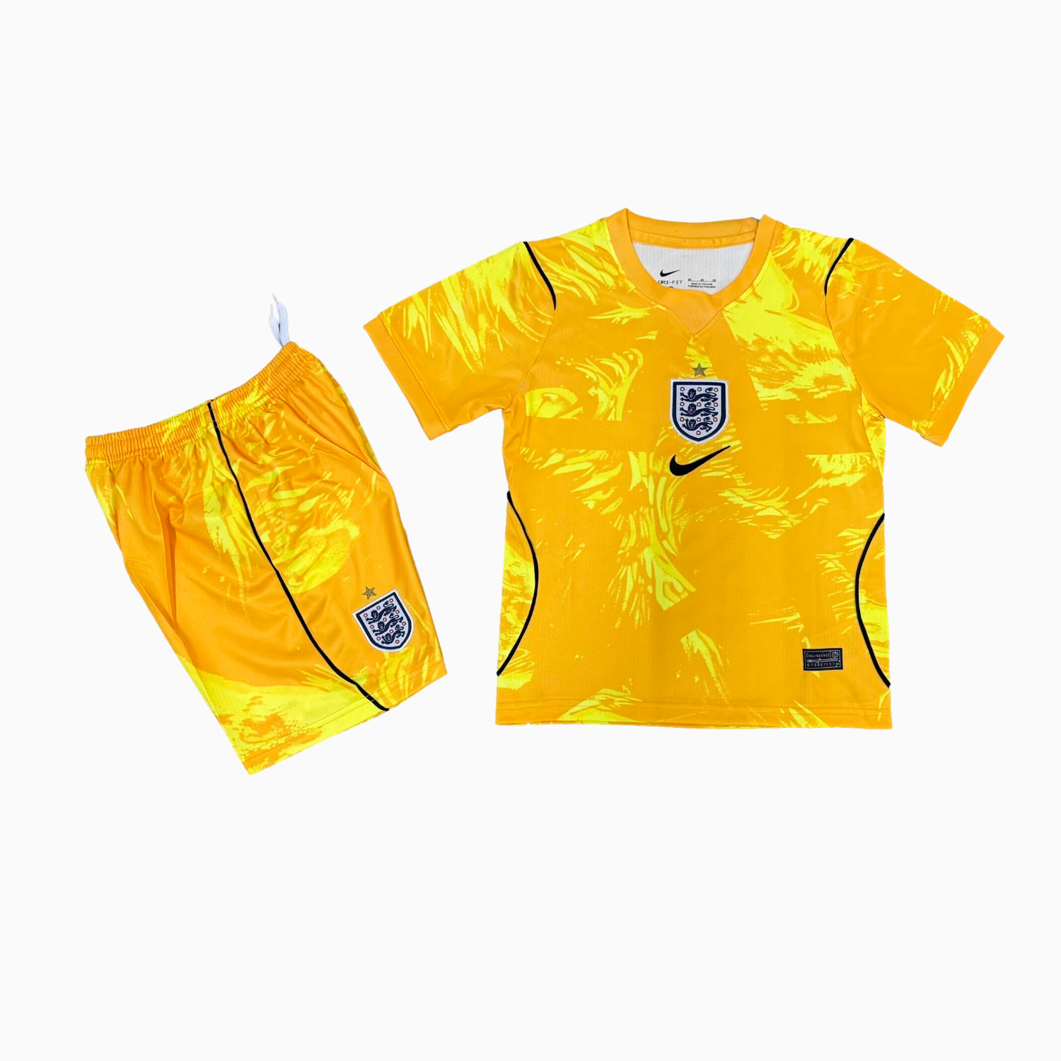 AlphaJersey-England 2026 Yellow Goalkeeper Kids Kit