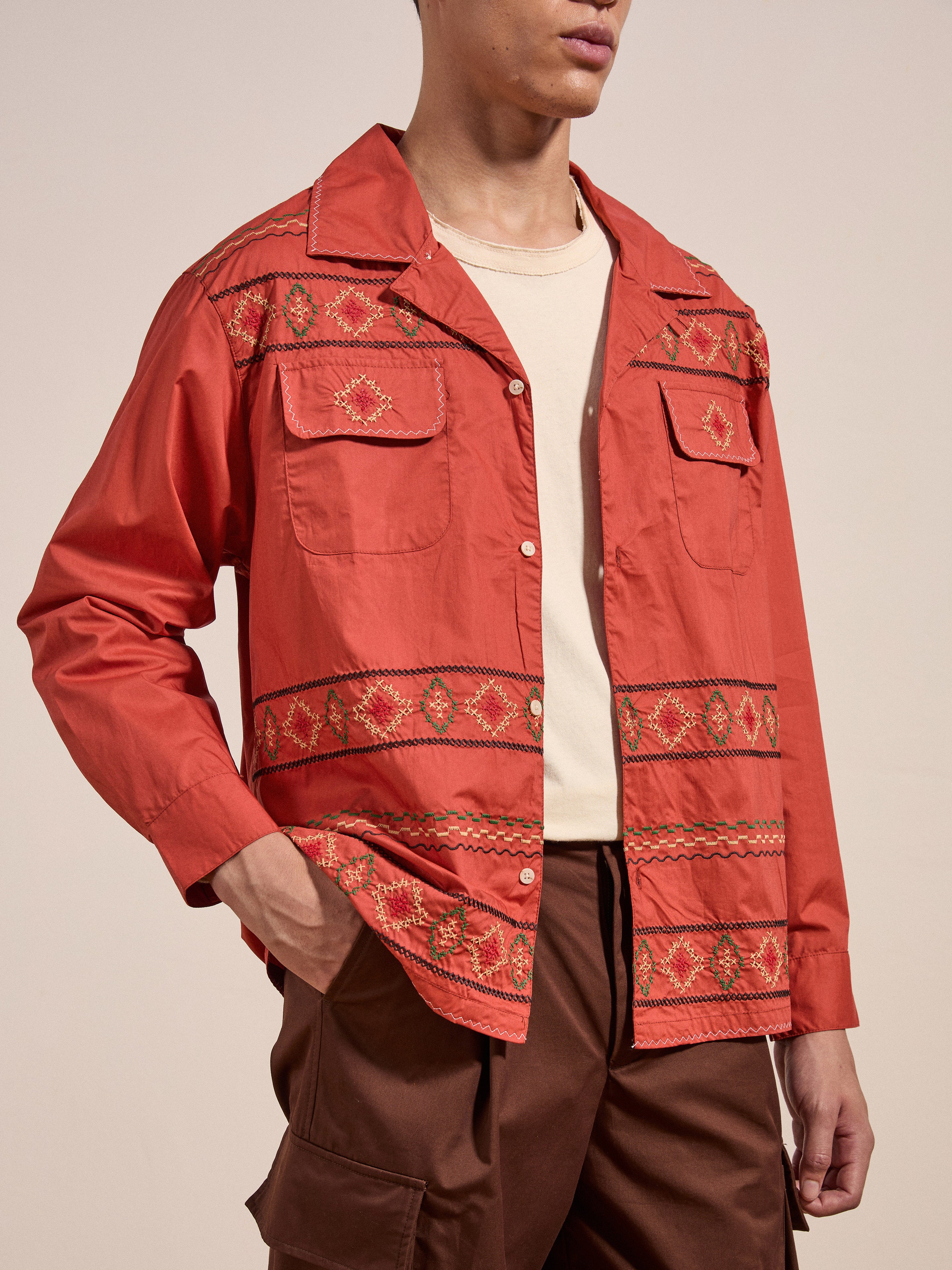 Embroidered Western Button Up | Modern Menswear by yycbvcnbmmnbm