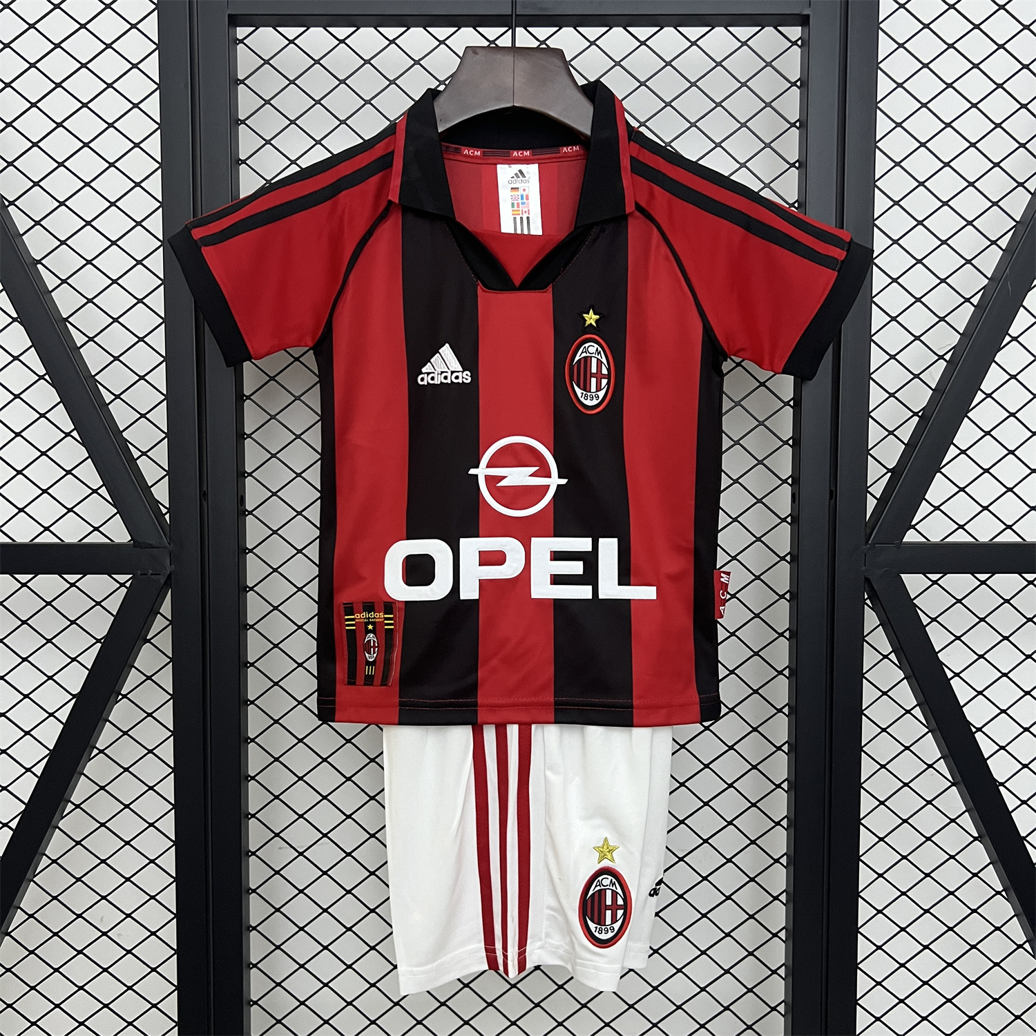 AlphaJersey-Retro AC Milan 1998-99 Home Kids Kit