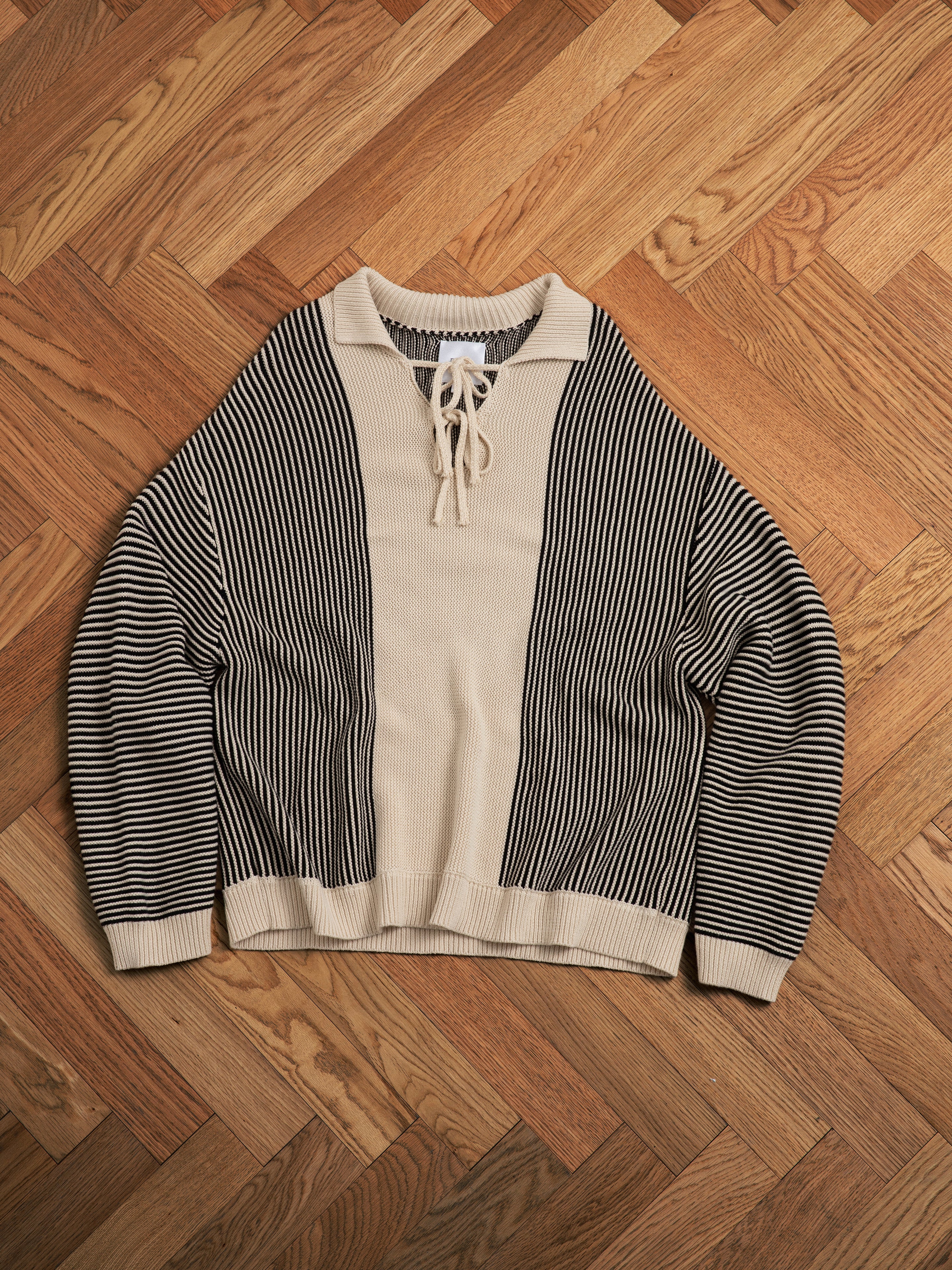 Tabas Tie Knit Collared Sweater | Modern Menswear by yycbvcnbmmnbm