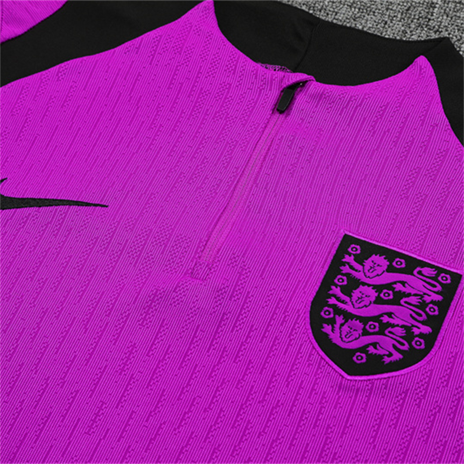 AlphaJersey-England 25-26 Long Sleeve Training Set - Player Version - Purple Top and Black Pants