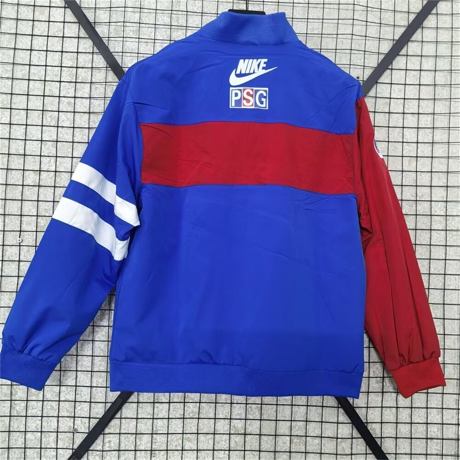 AlphaJersey-Retro Paris Saint-Germain PSG 1996-97 Red Blue Windbreaker Jacket