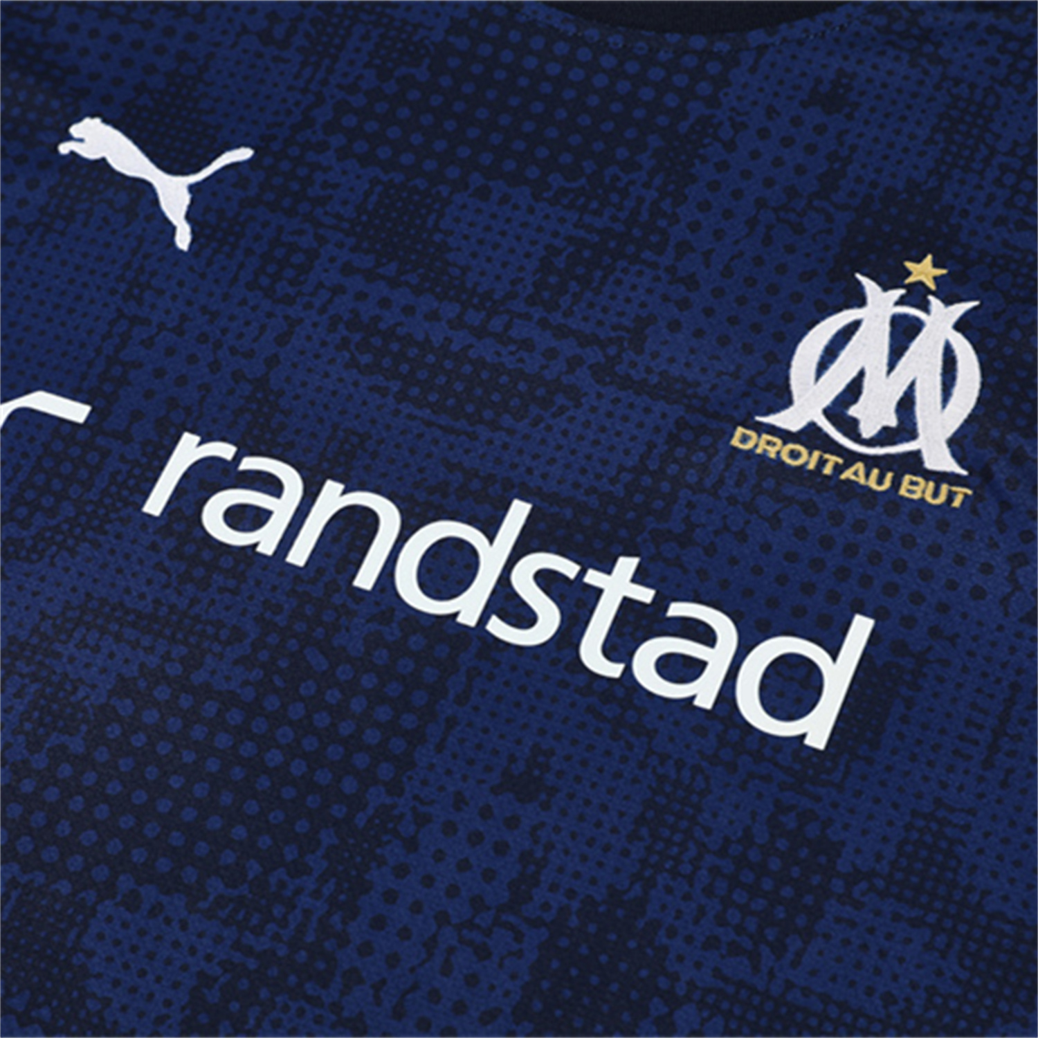 AlphaJersey-Marseille 25-26 Short-Sleeve Training Set - Royal Blue Top & Royal Blue Shorts
