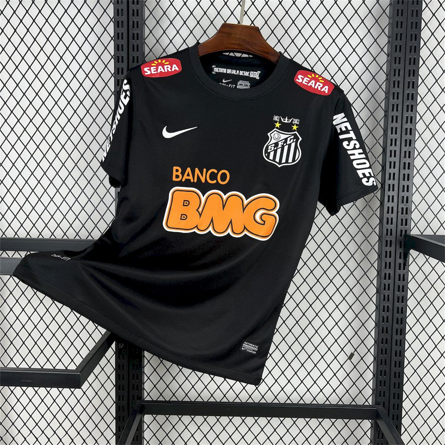 AlphaJersey-Retro Santos 2011-12 Black Jersey