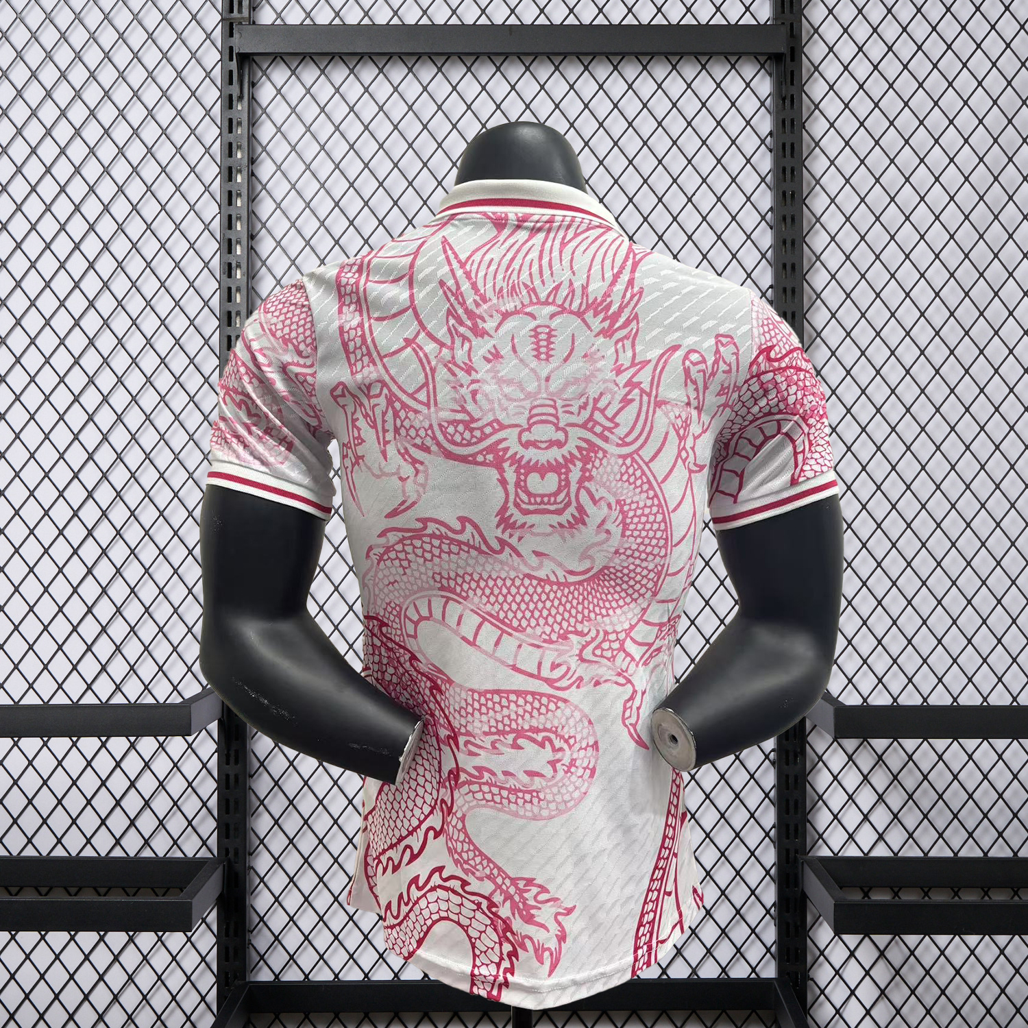 AlphaJersey-Real Madrid 25-26 Pink and White Dragon Pattern Jersey - Player Version