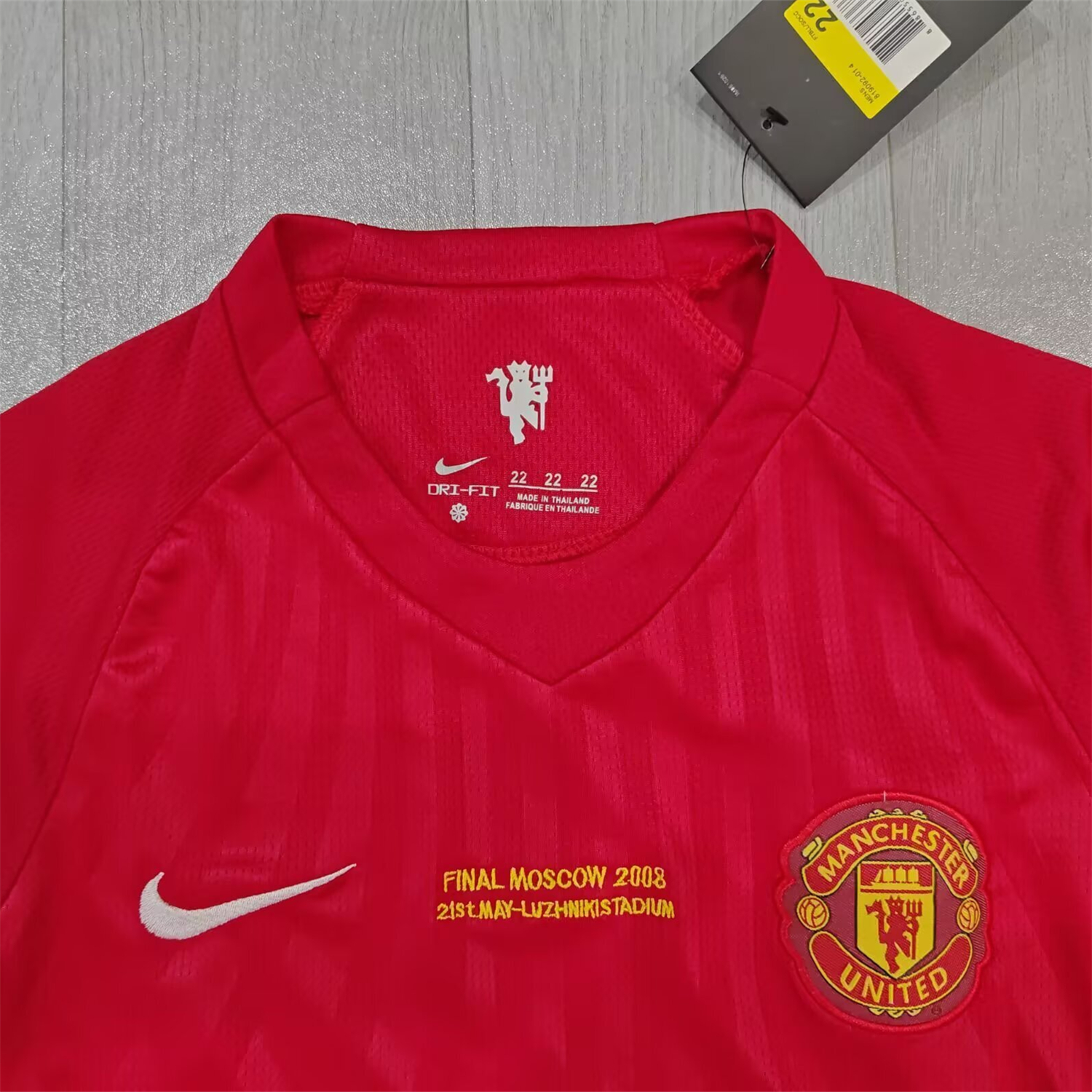 AlphaJersey-Retro Manchester United 2007-08 Home Long Sleeves Kids Kit