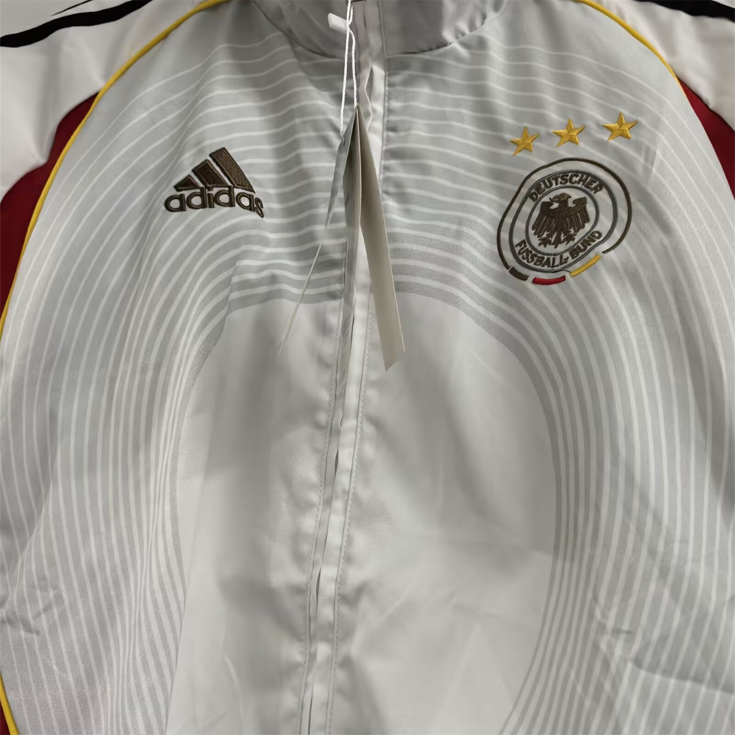 AlphaJersey-Retro Germany 2006 Vintage Style Windbreaker - White & Black