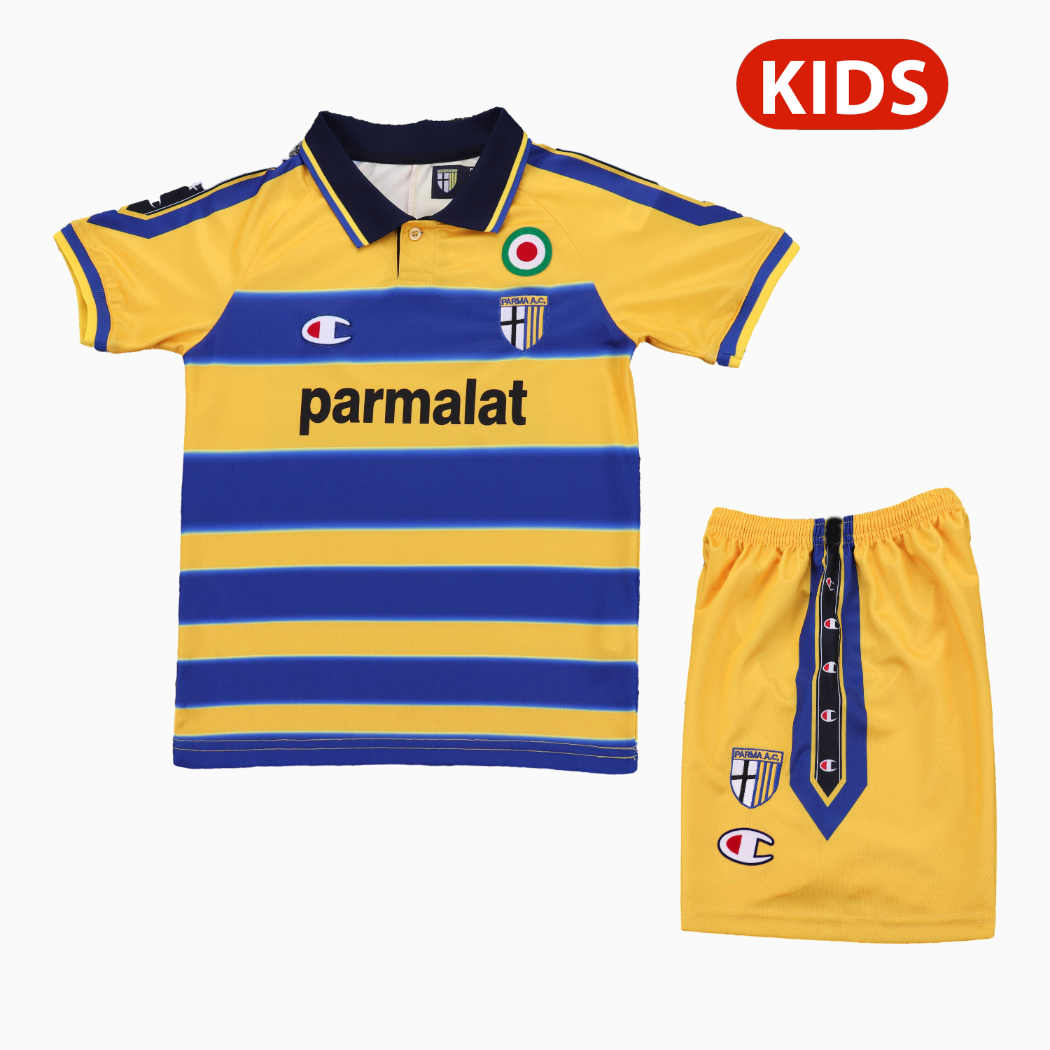 AlphaJersey-Retro Parma 1999-00 Home Kids Kit