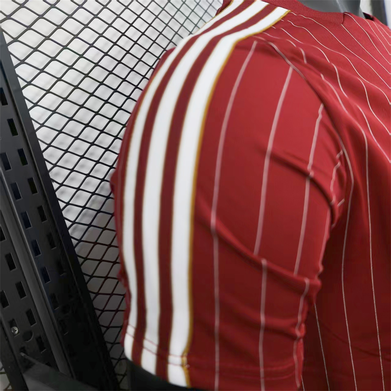 AlphaJersey-Arsenal 25-26 Trefoil White Lines Red Travel Jersey - Player Version