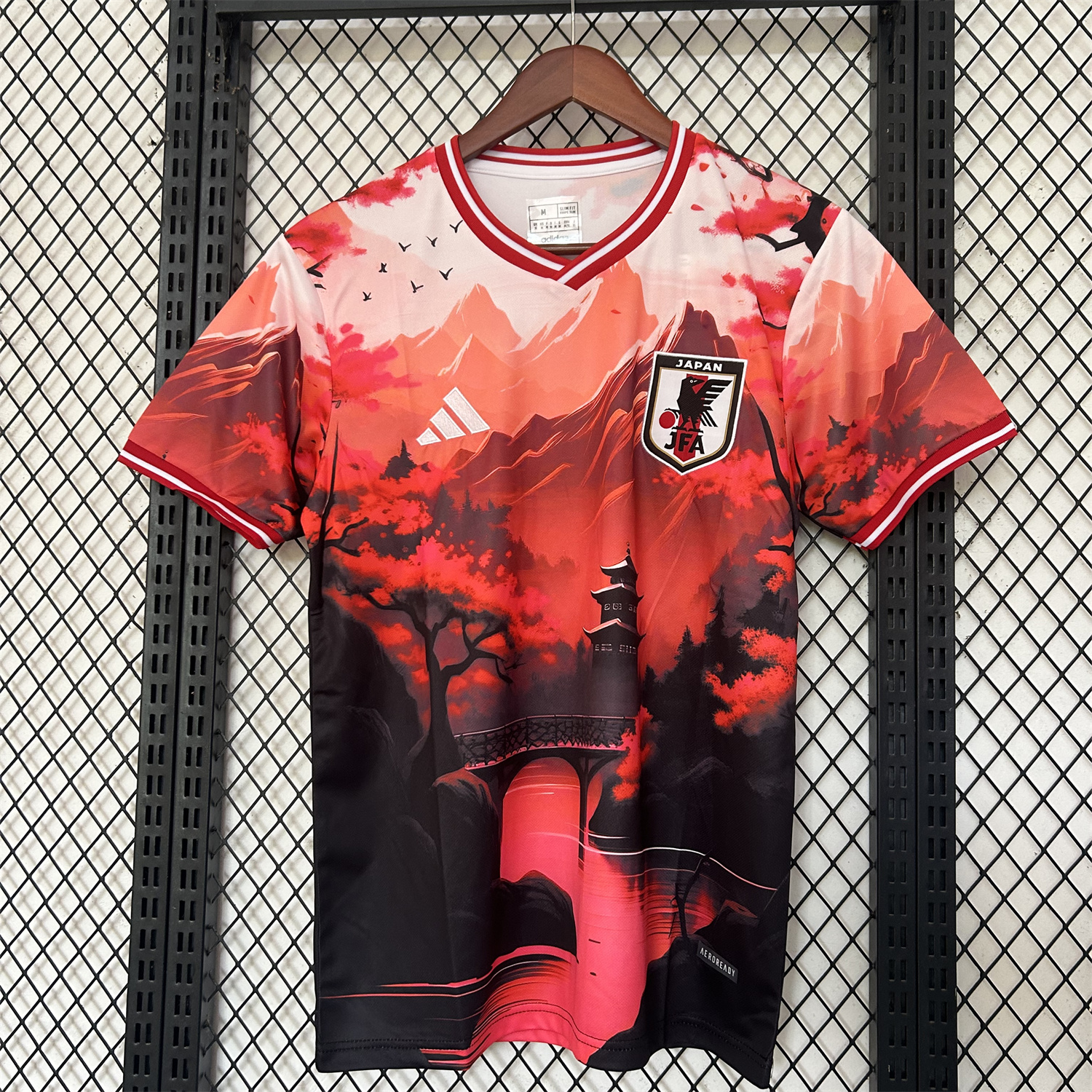 AlphaJersey-Japan 25-26 Red Mountains & River & Tower Special Jersey - Fans Version