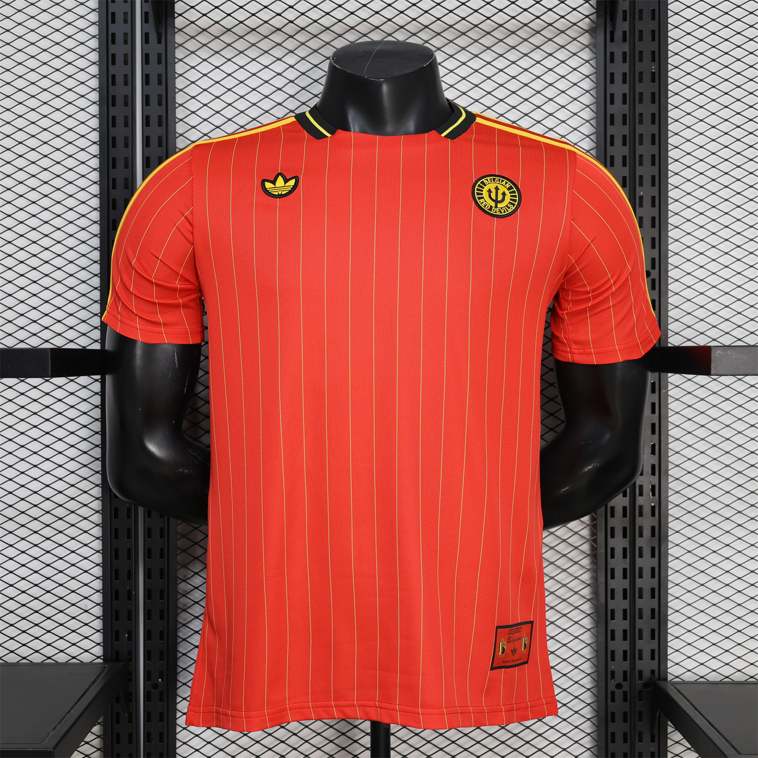 AlphaJersey-Belgium 2026 Terrace Icon Retro Casual Style Red Jersey - Player Version