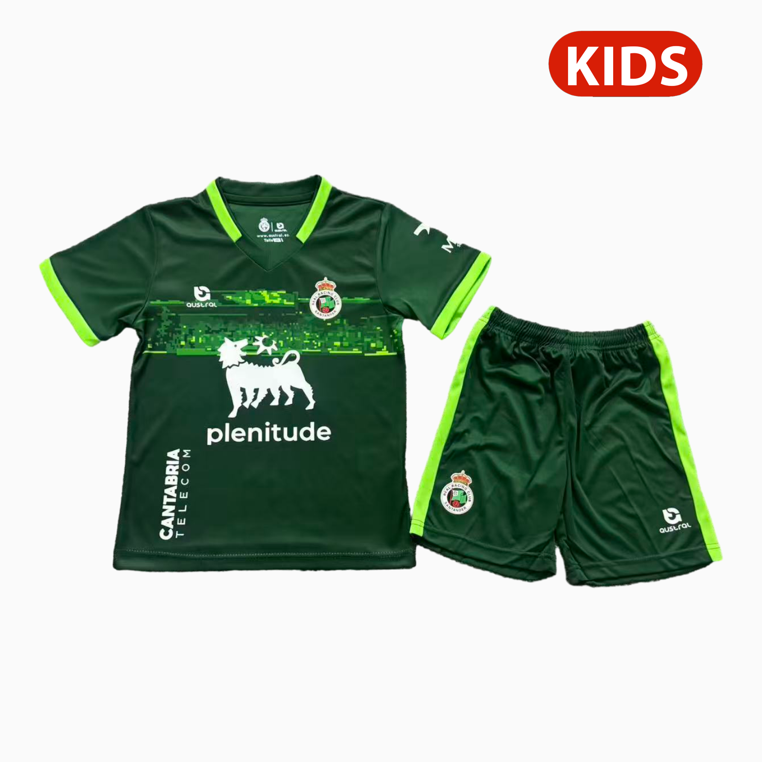AlphaJersey-Racing de Santander 25-26 Away Green Kids Kit